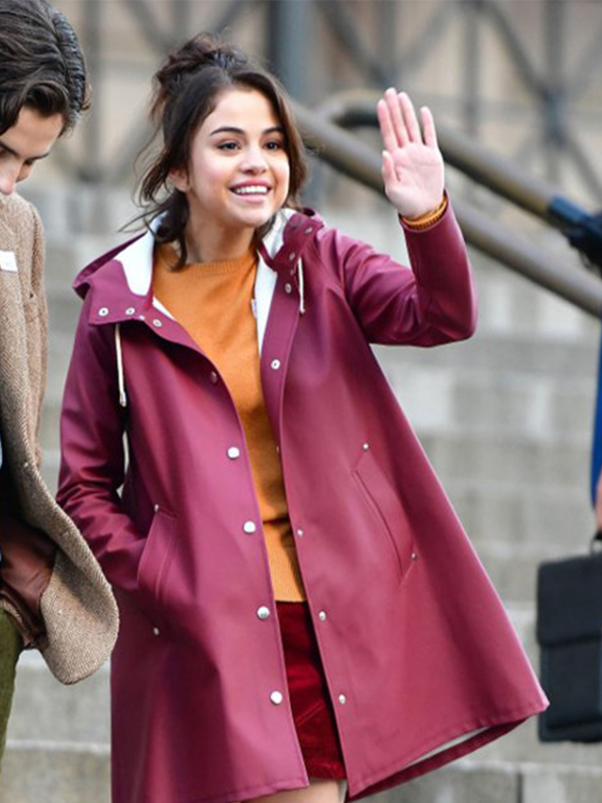 A Rainy Day in New York Chan Tyrell Red Hoodie