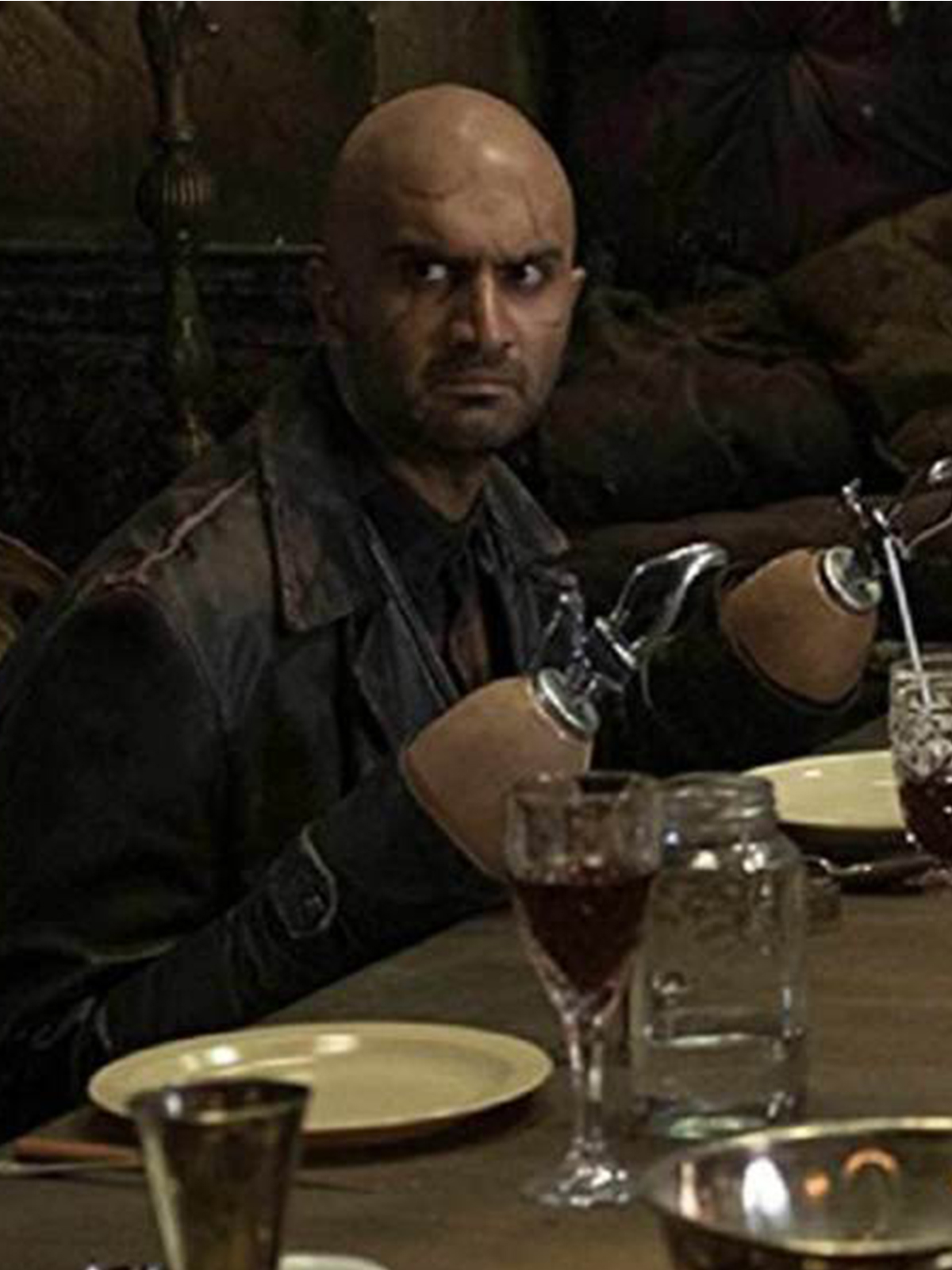 A Series of Unfortunate Events Hook Handed Man Leather Coat