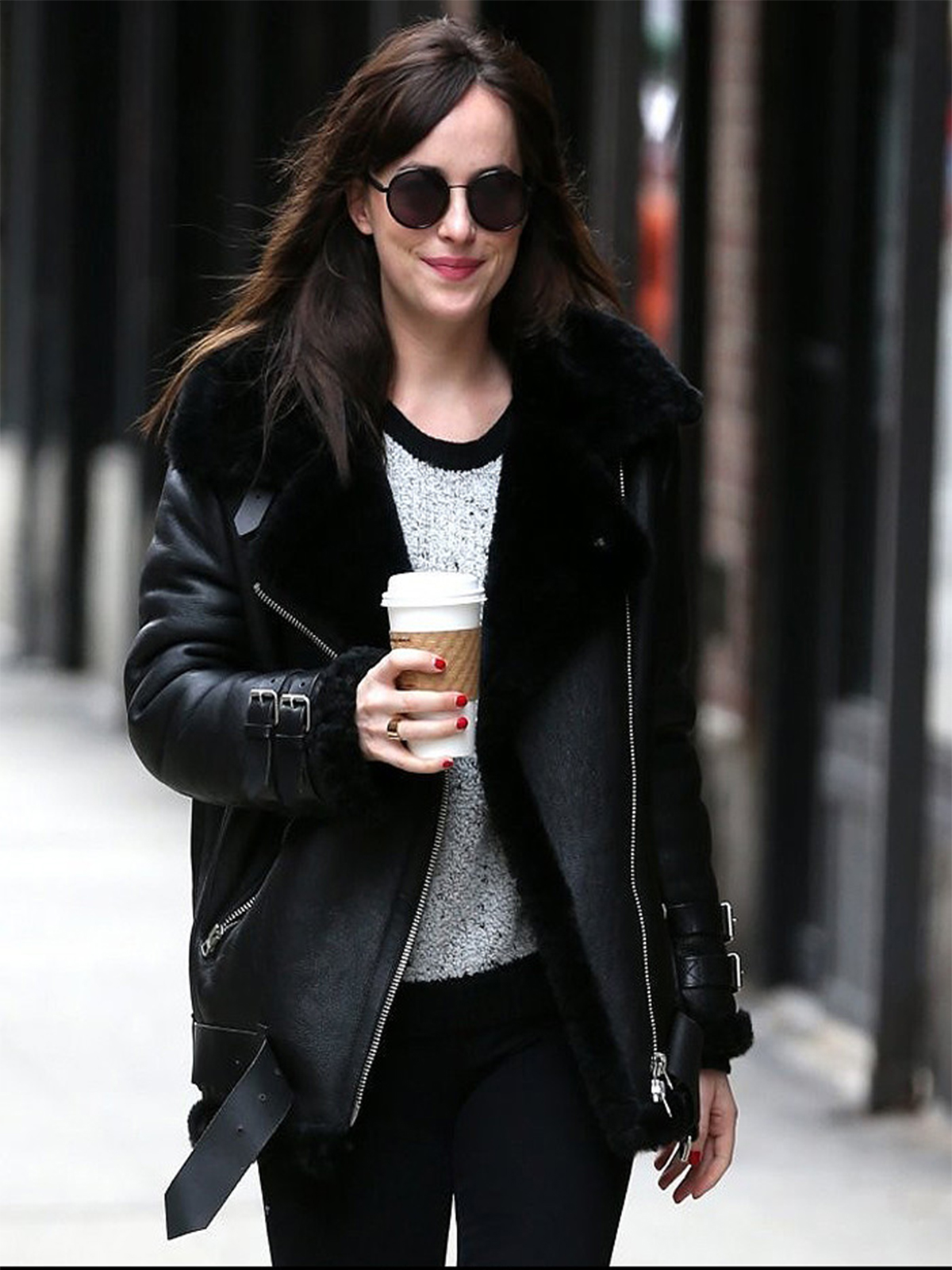 Actress Dakota Johnson Trench Jacket