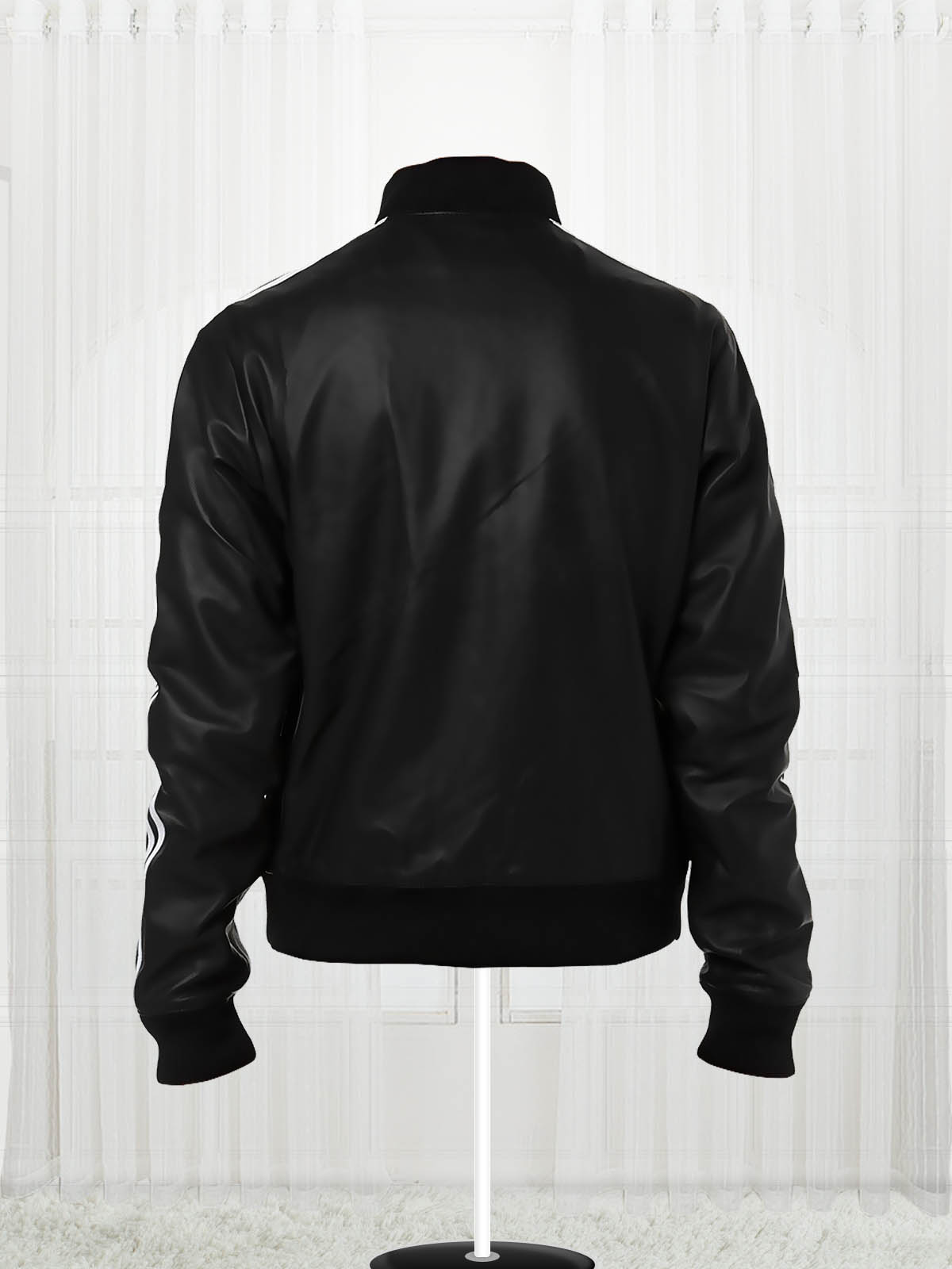 Pharrell Williams 2014 Black Leather Jacket