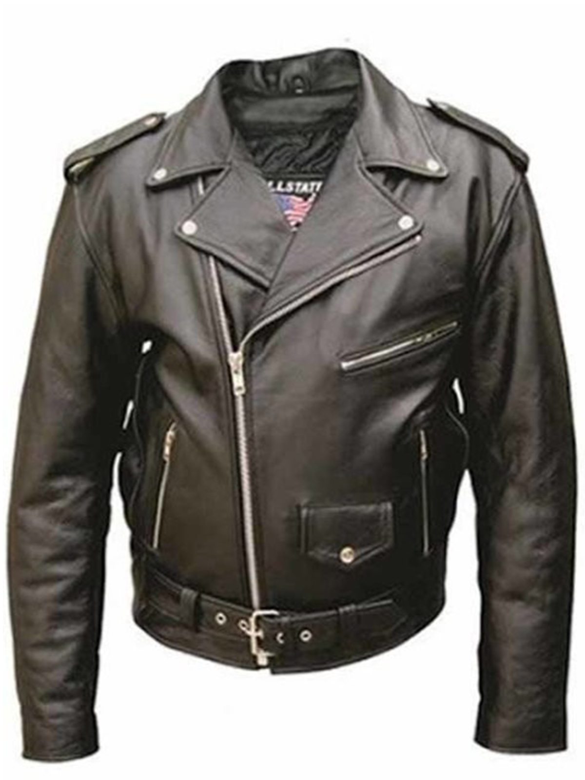 American Flag Black Biker Jacket