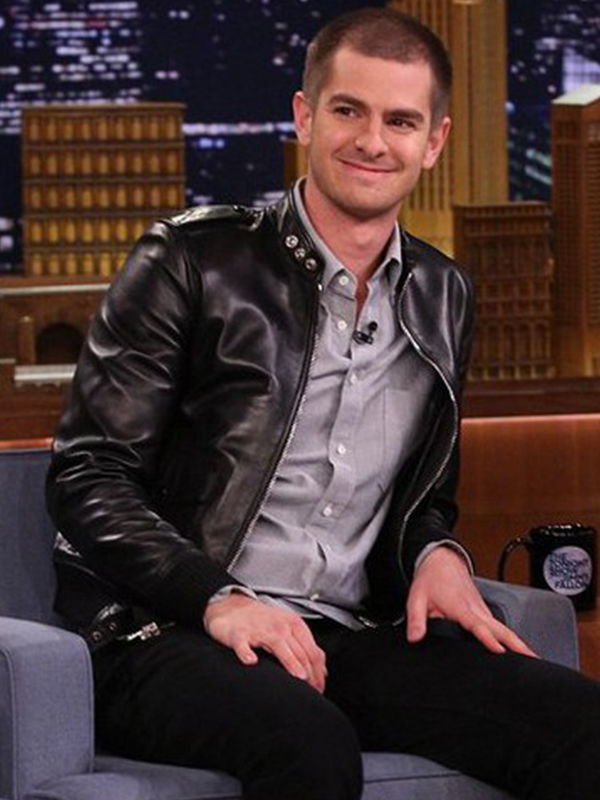 Andrew Garfield Black Leather Jacket