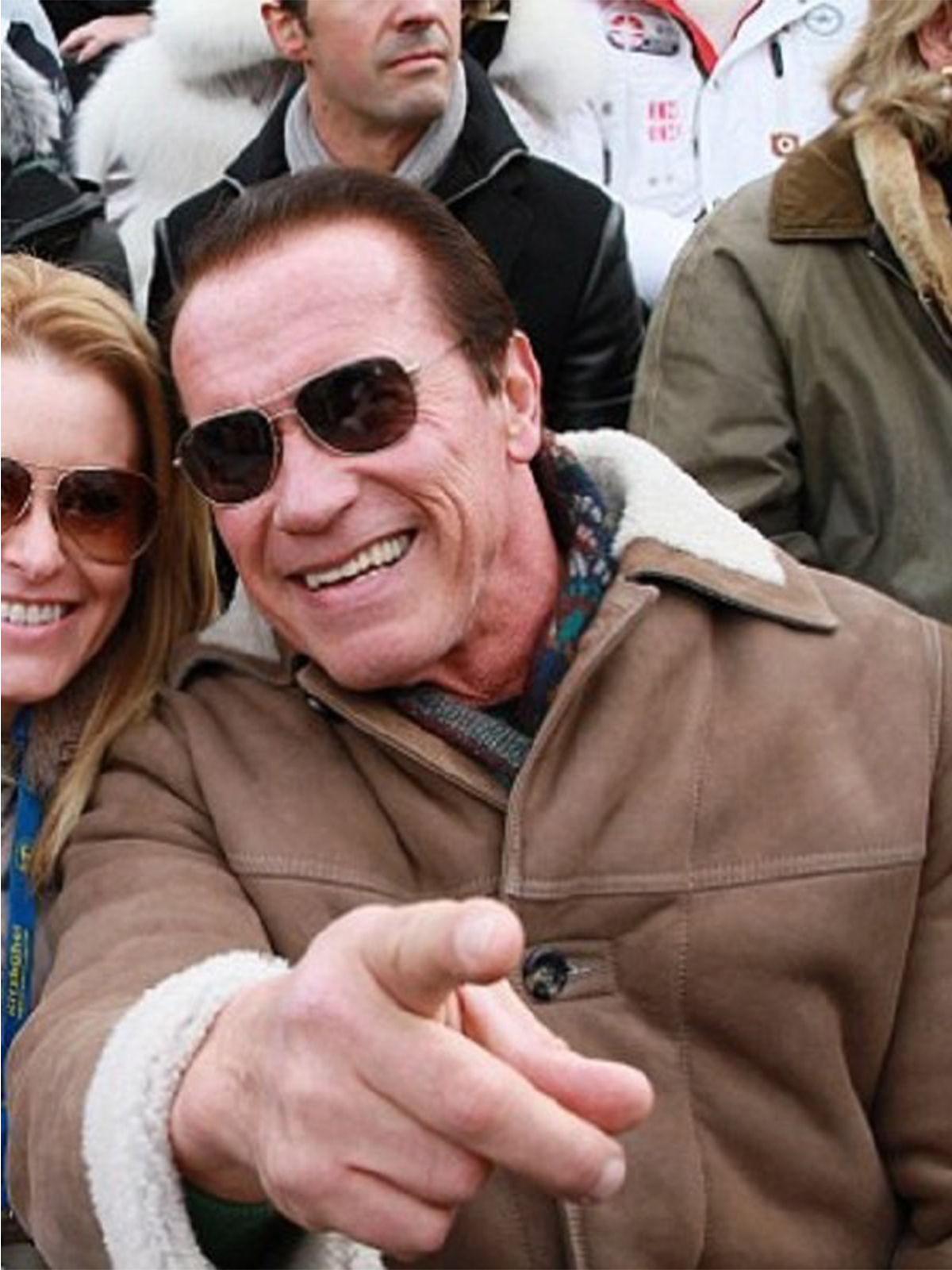 Arnold Schwarzenegger Suede Fur Leather Coat