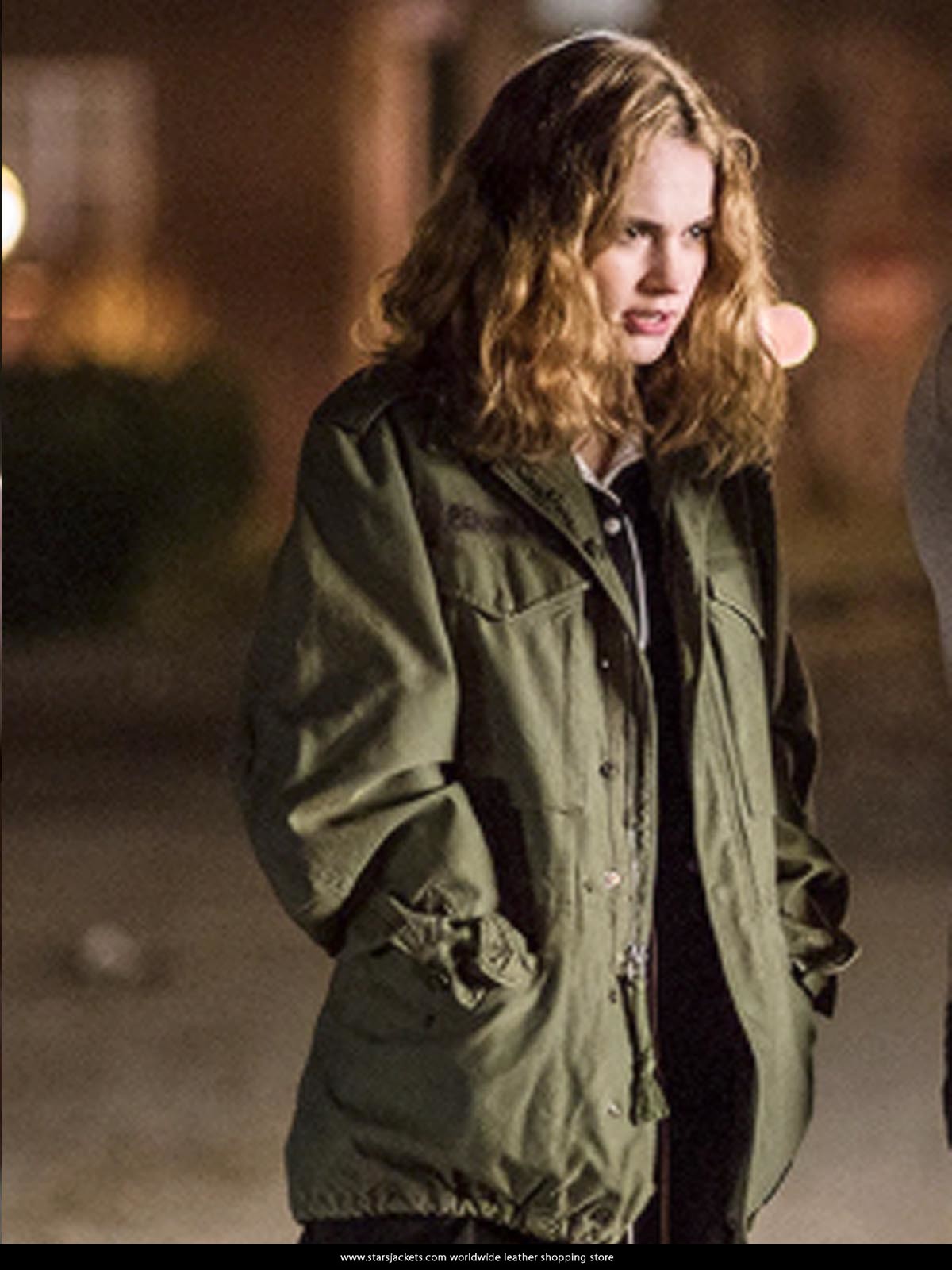 Baby Driver Lily James Green Jacket Films Wear