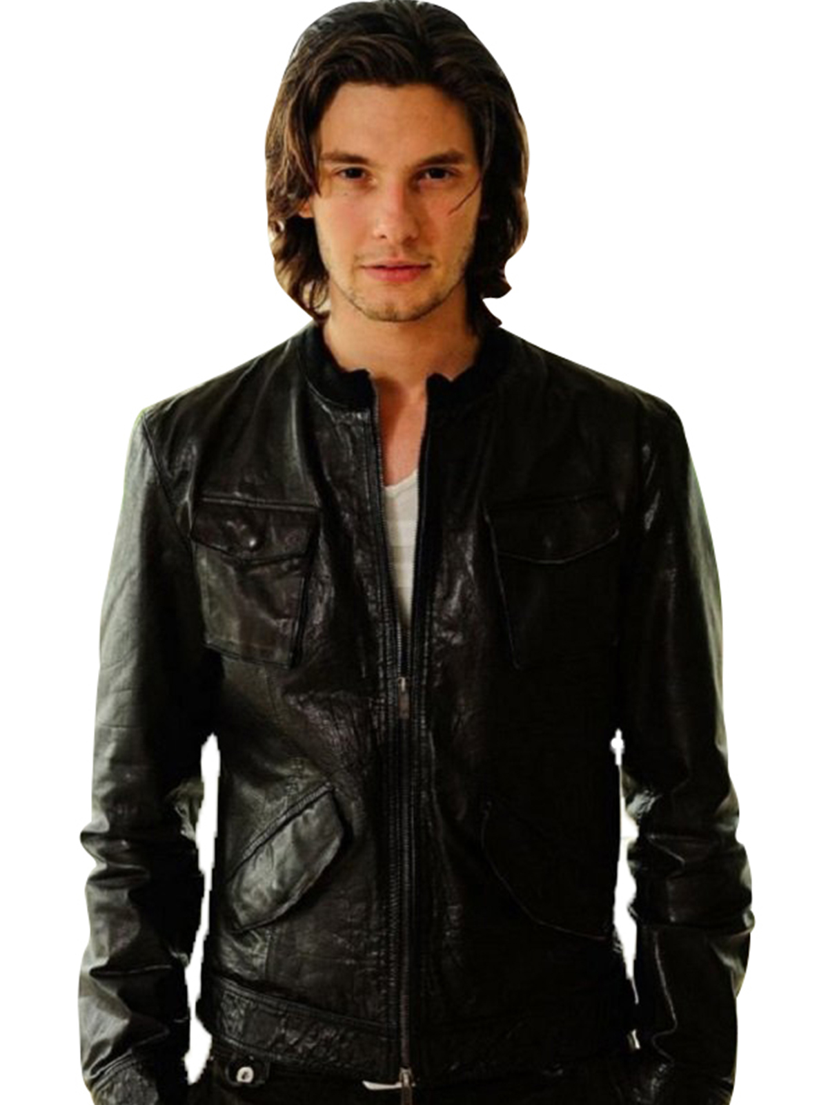 Ben Barnes Black Leather Jacket
