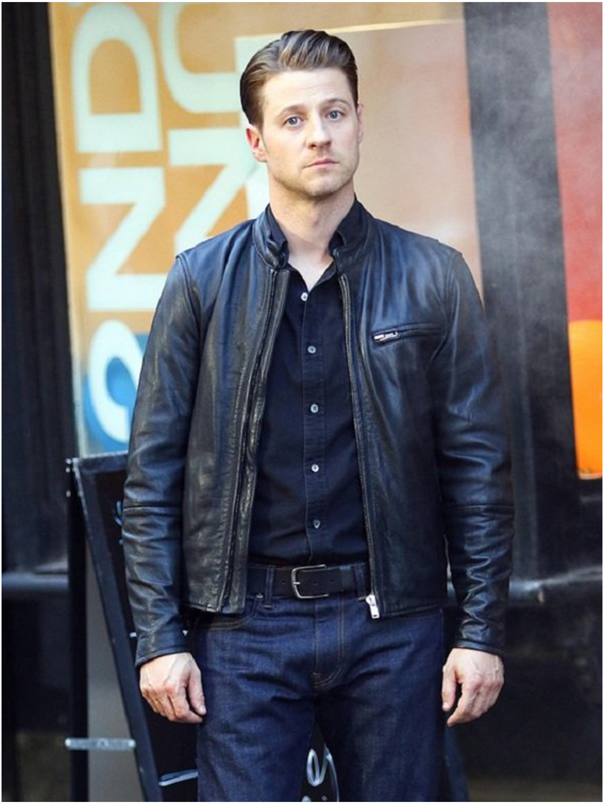 Ben McKenzie Gotham Black Leather Jacket