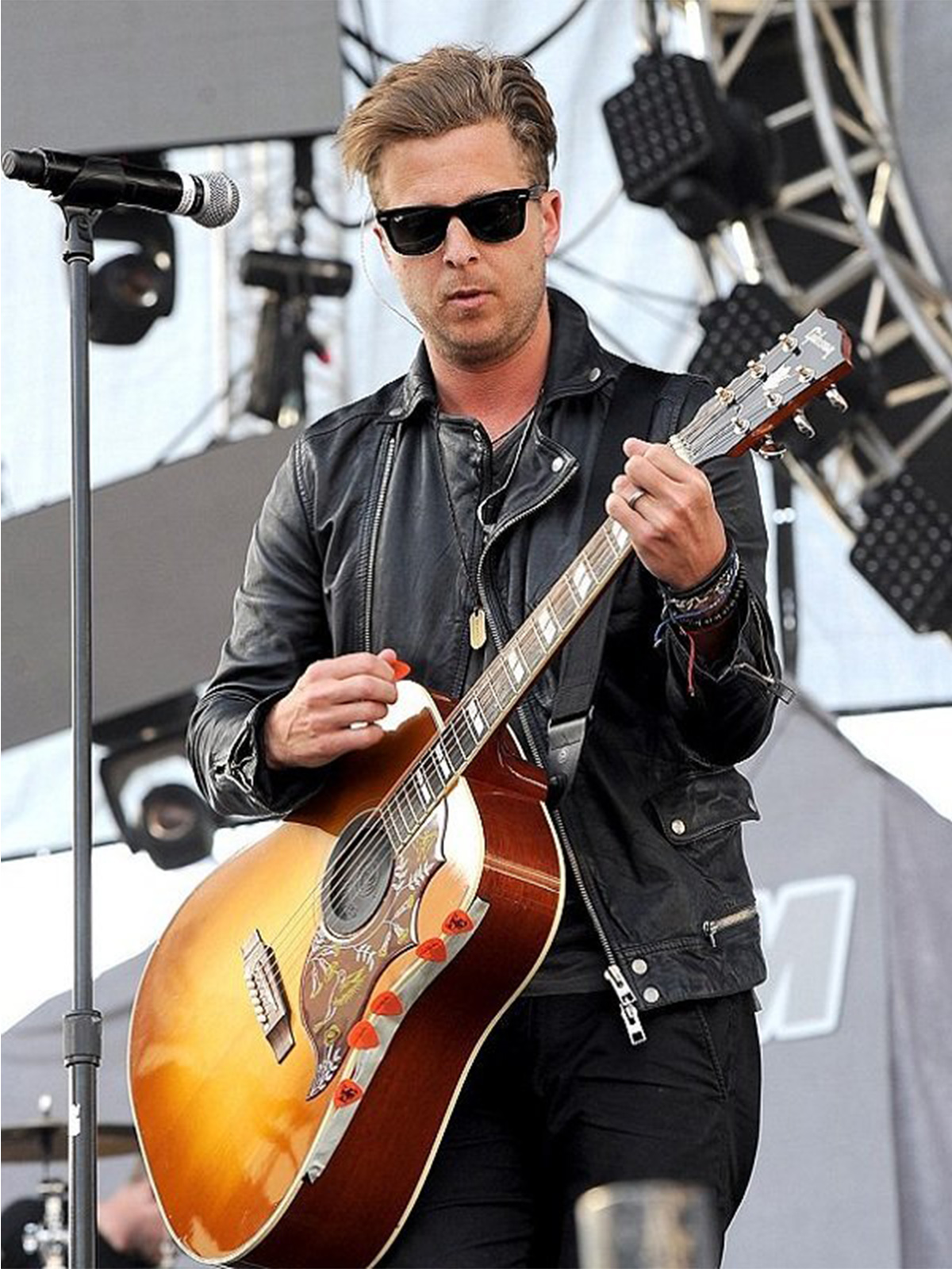 Billboard Ryan Tedder Black Leather Jacket