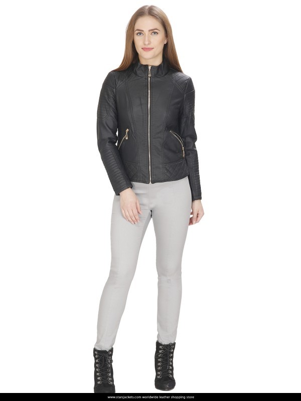 Black Leather Jacket For Women