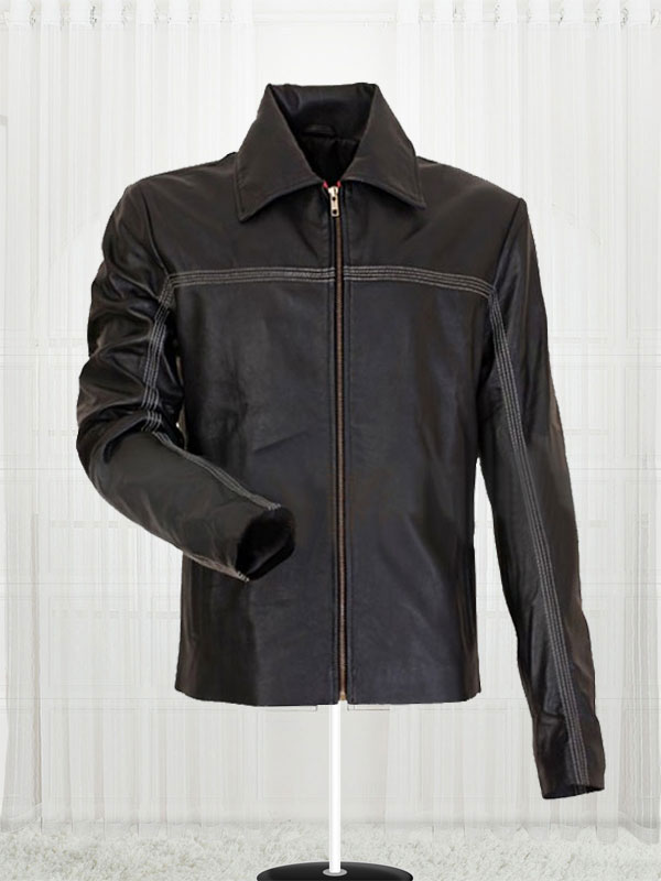 Bond 007 Black Leather Jacket