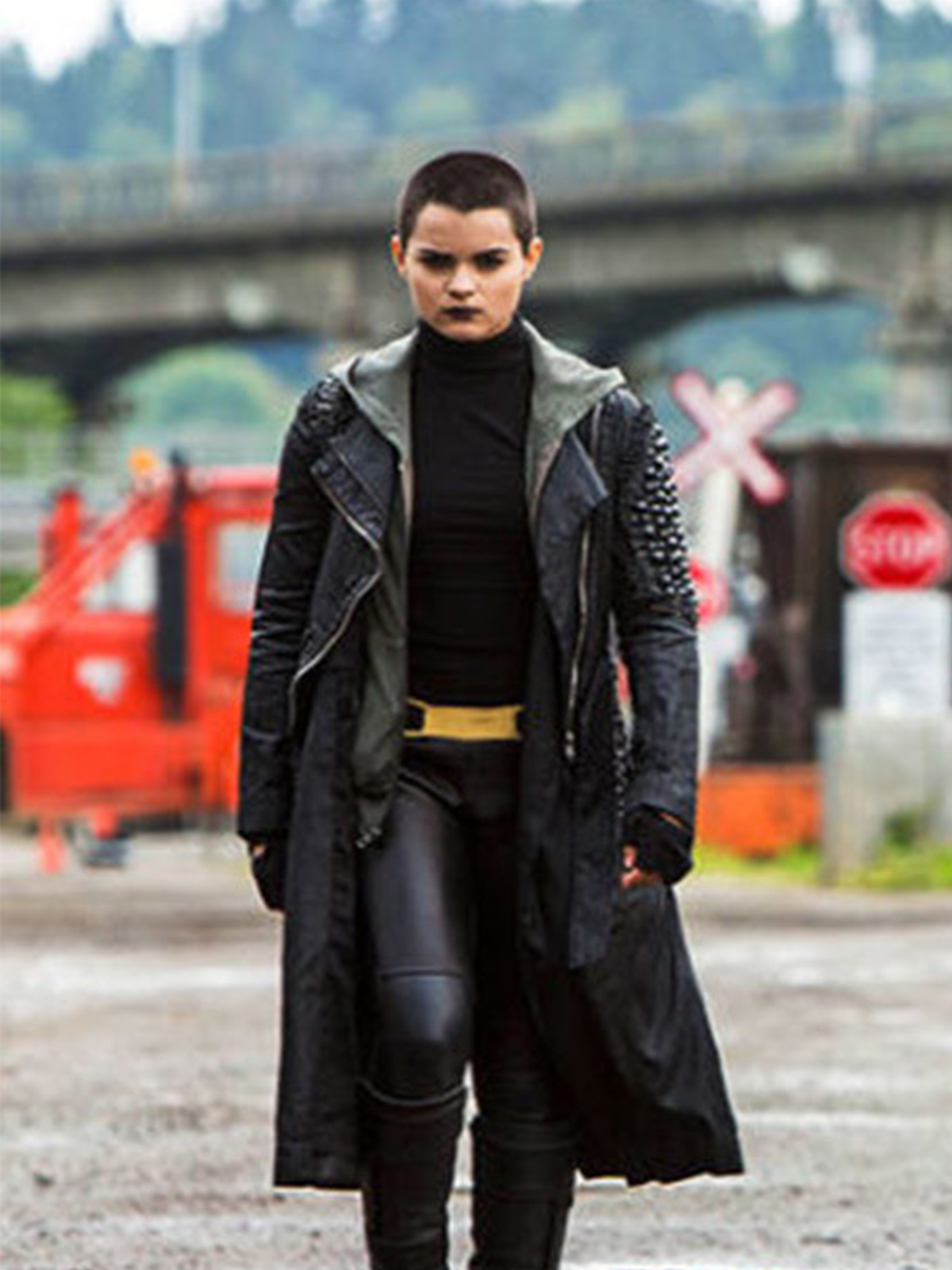 Brianna Hildebrand Black Coat in Deadpool 2