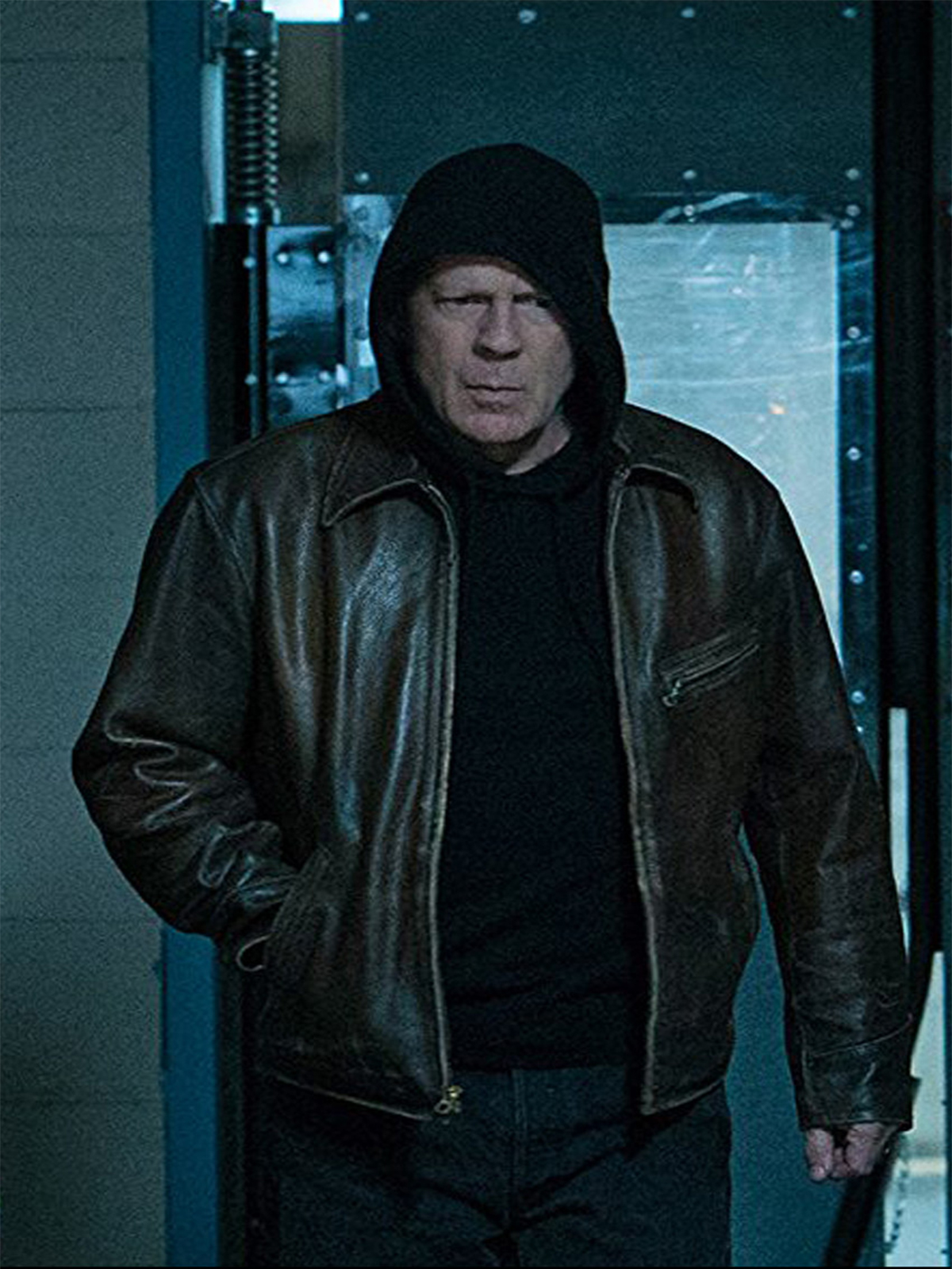 Bruce Willis Brown Leather Jacket in Death Wish