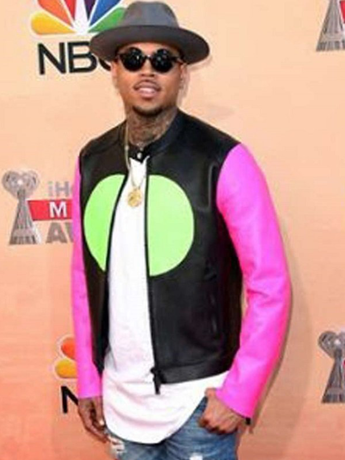 Chris Brown Pink Stylish Jacket