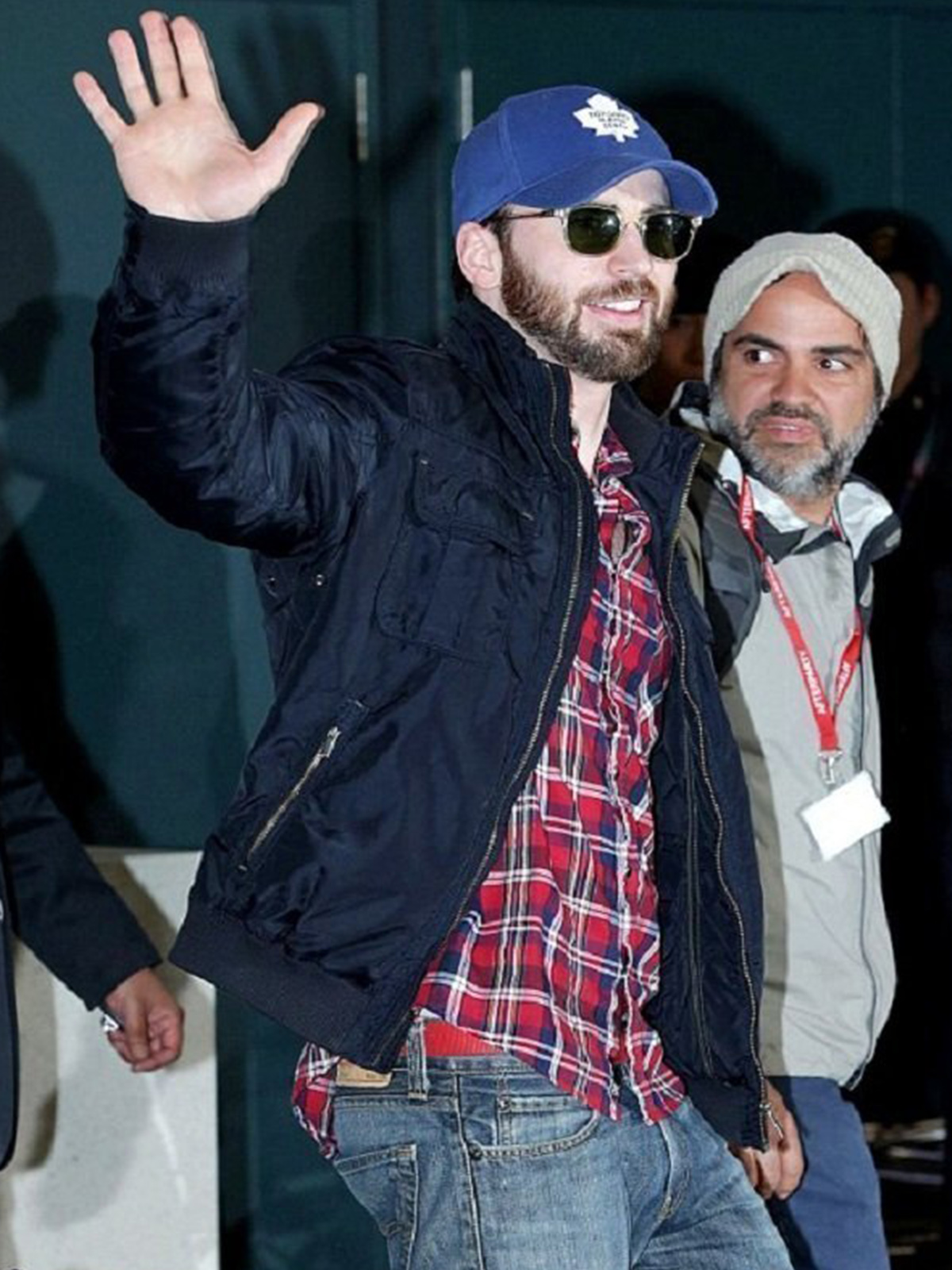 Chris Evans Seoul Korea Airport Avengers 2 Jacket
