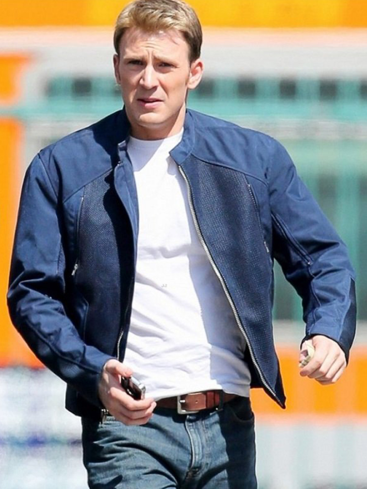 Chris Evans Winter Soldier Blue Jacket