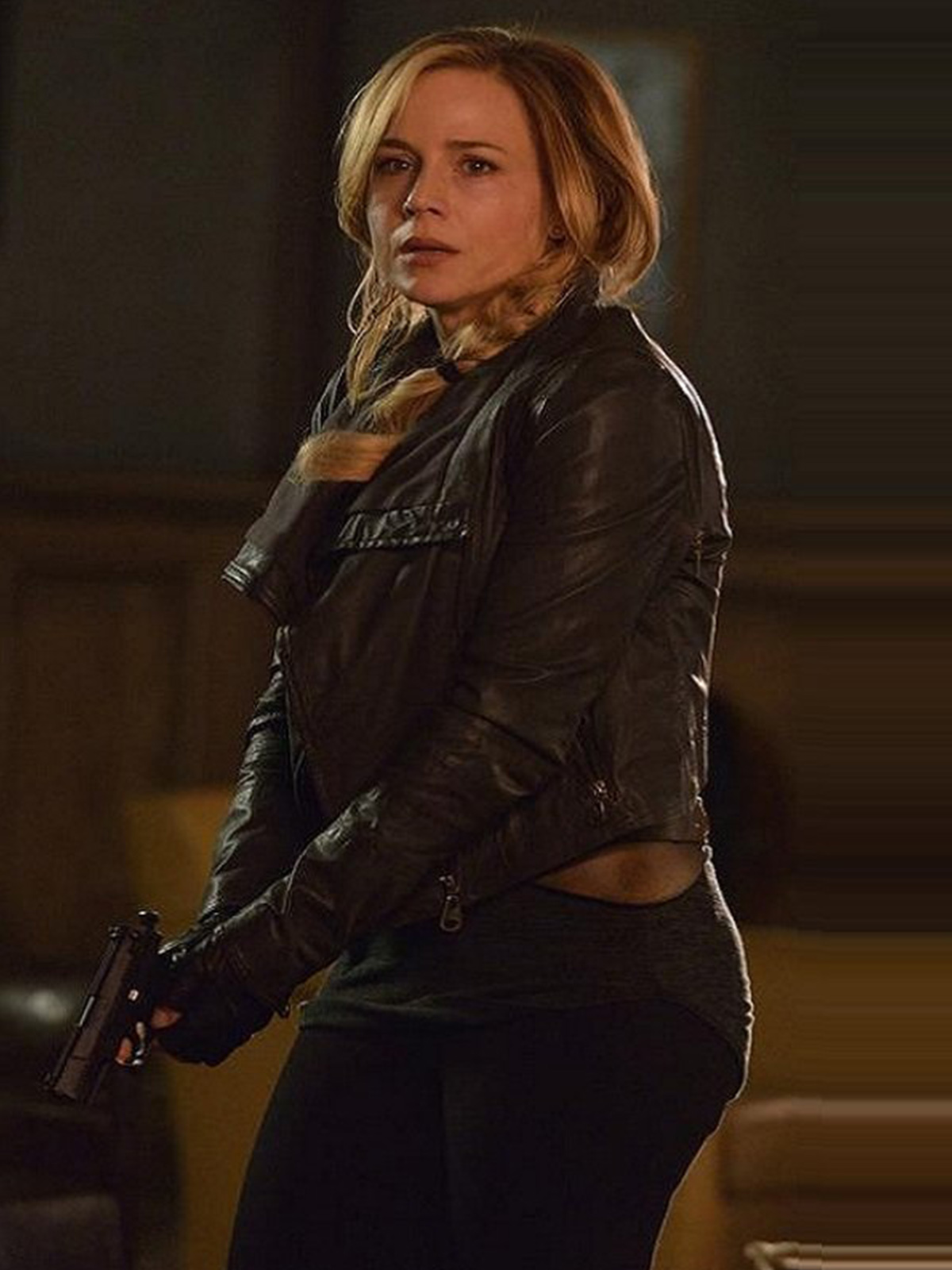 Defiance Series Julie Benz Black Leather Jacket