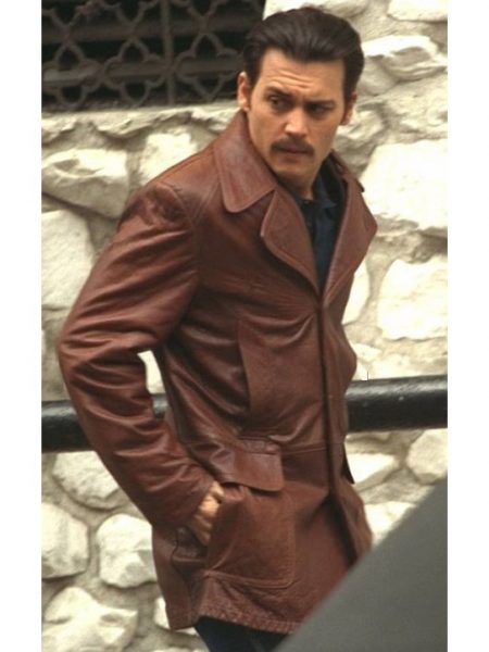 Johnny Depp as Donnie Brasco Classic Leather Coat