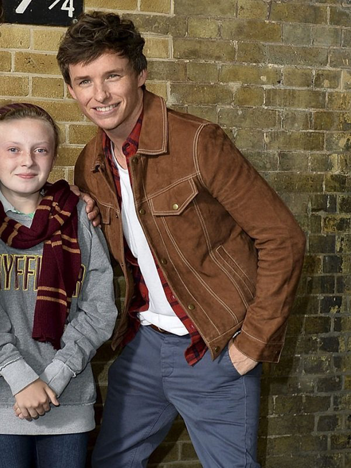 Eddie Redmayne Brown Suede Leather Jacket