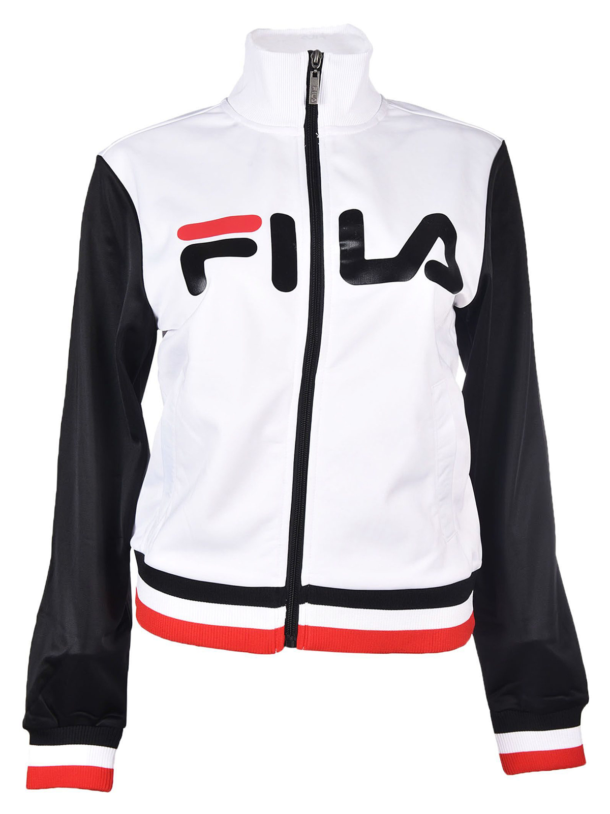 Fila White and Black Fleece Jacket