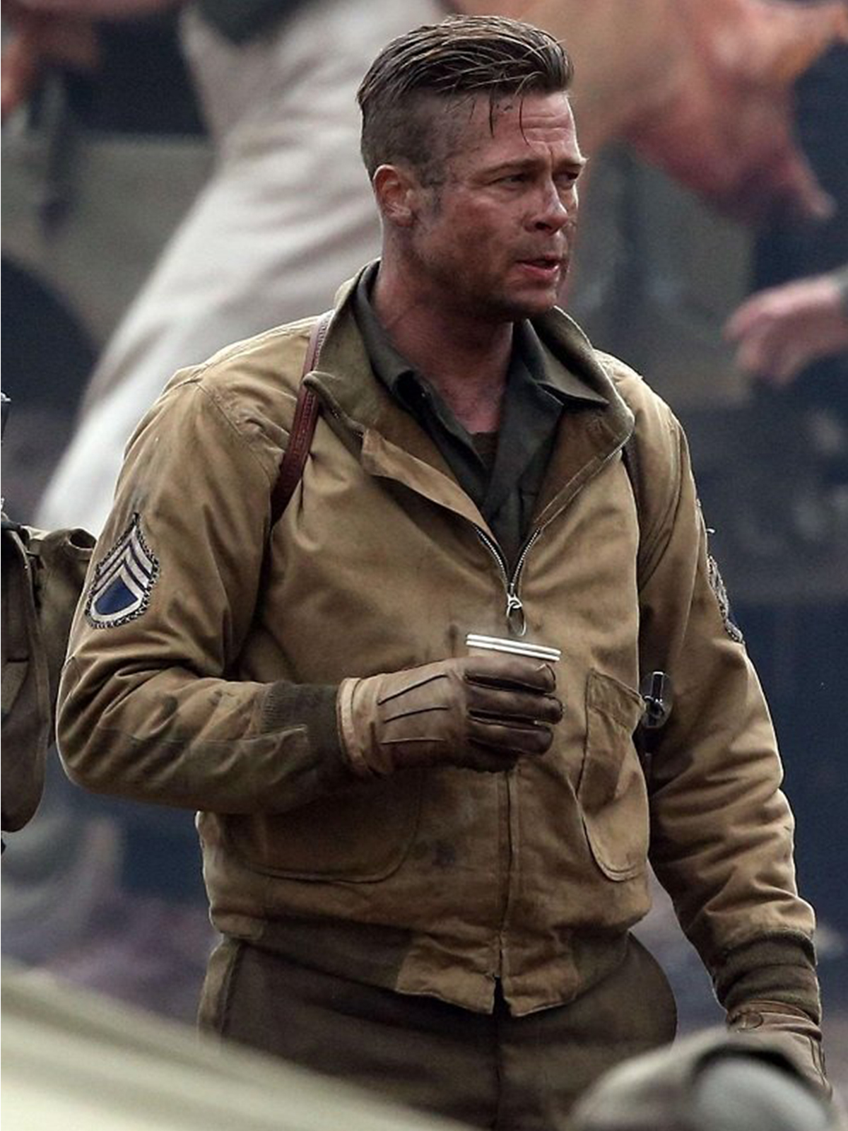Fury Brad Pitt Cotton Jacket
