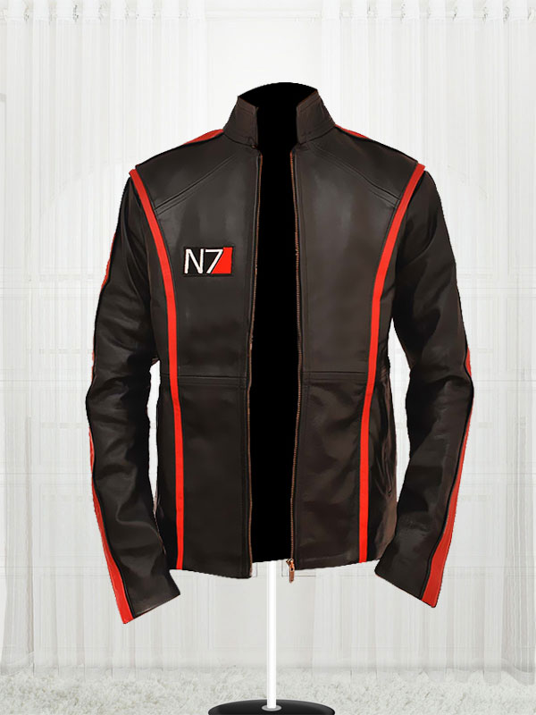 Mass Effect 3 N7 Black Leather Jacket