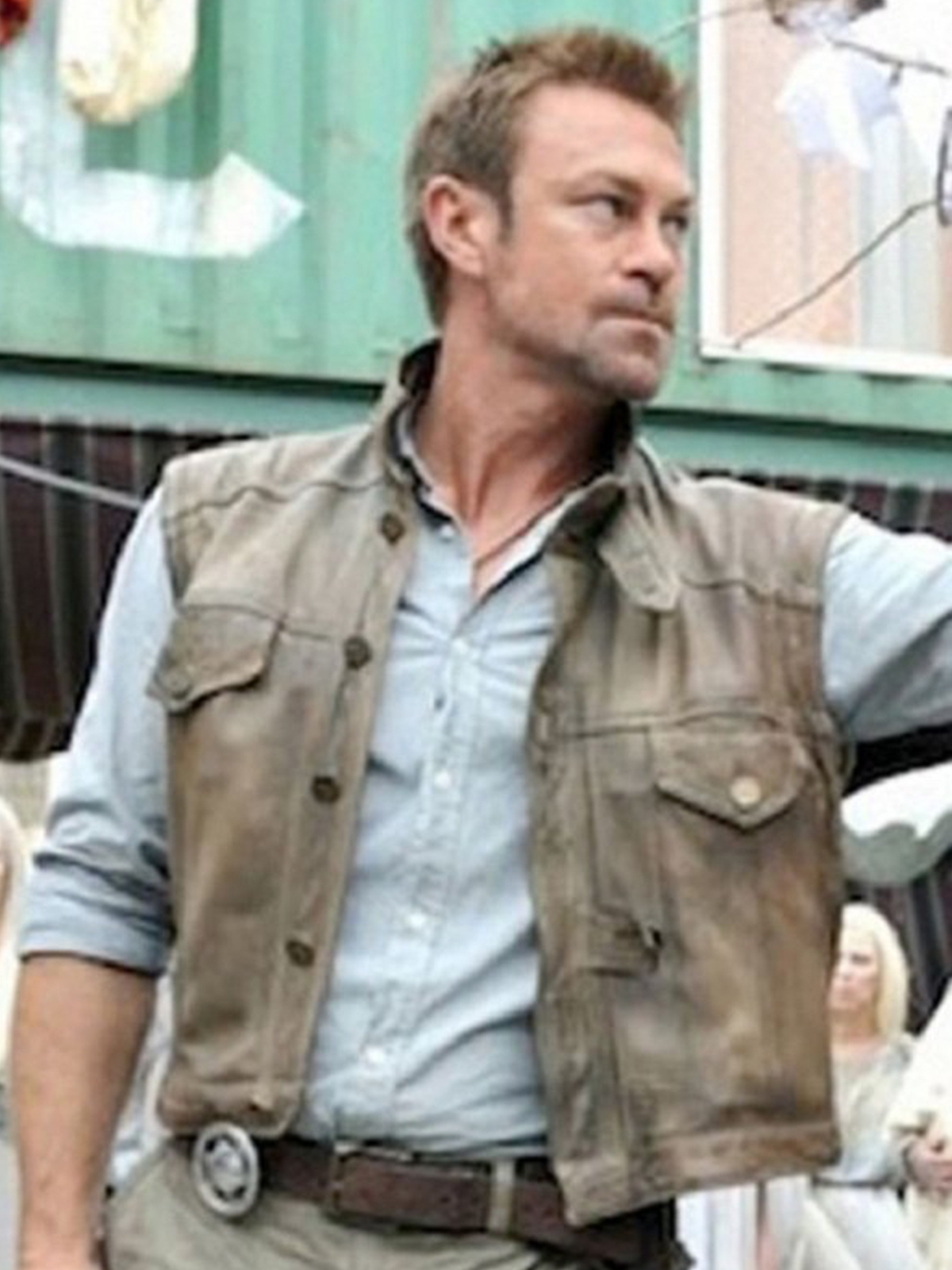Grant Bowler Defiance Brown Leather Vest