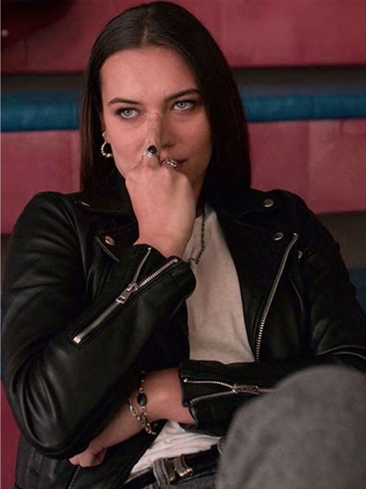 I Am Not Okay with This Sophia Tatum Biker Leather Jacket