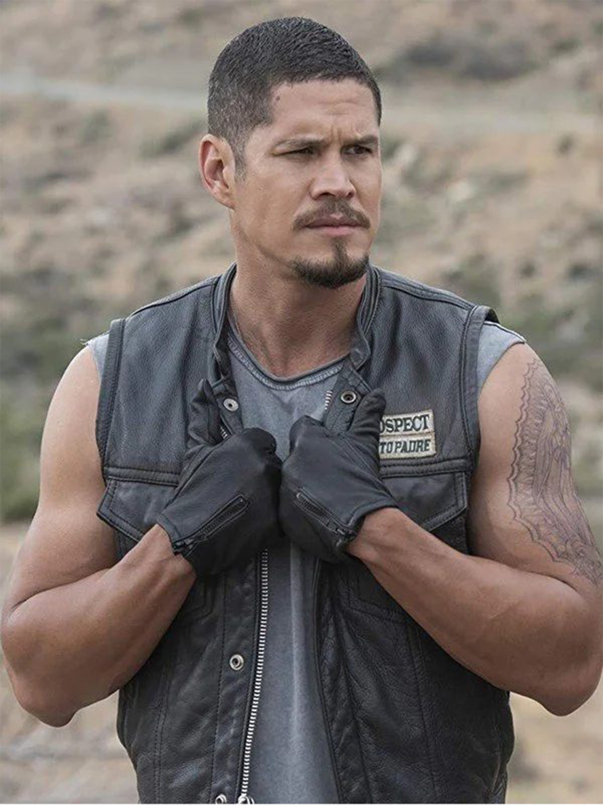JD Pardo Mayans M.c Ezekiel Reyes Leather Vest