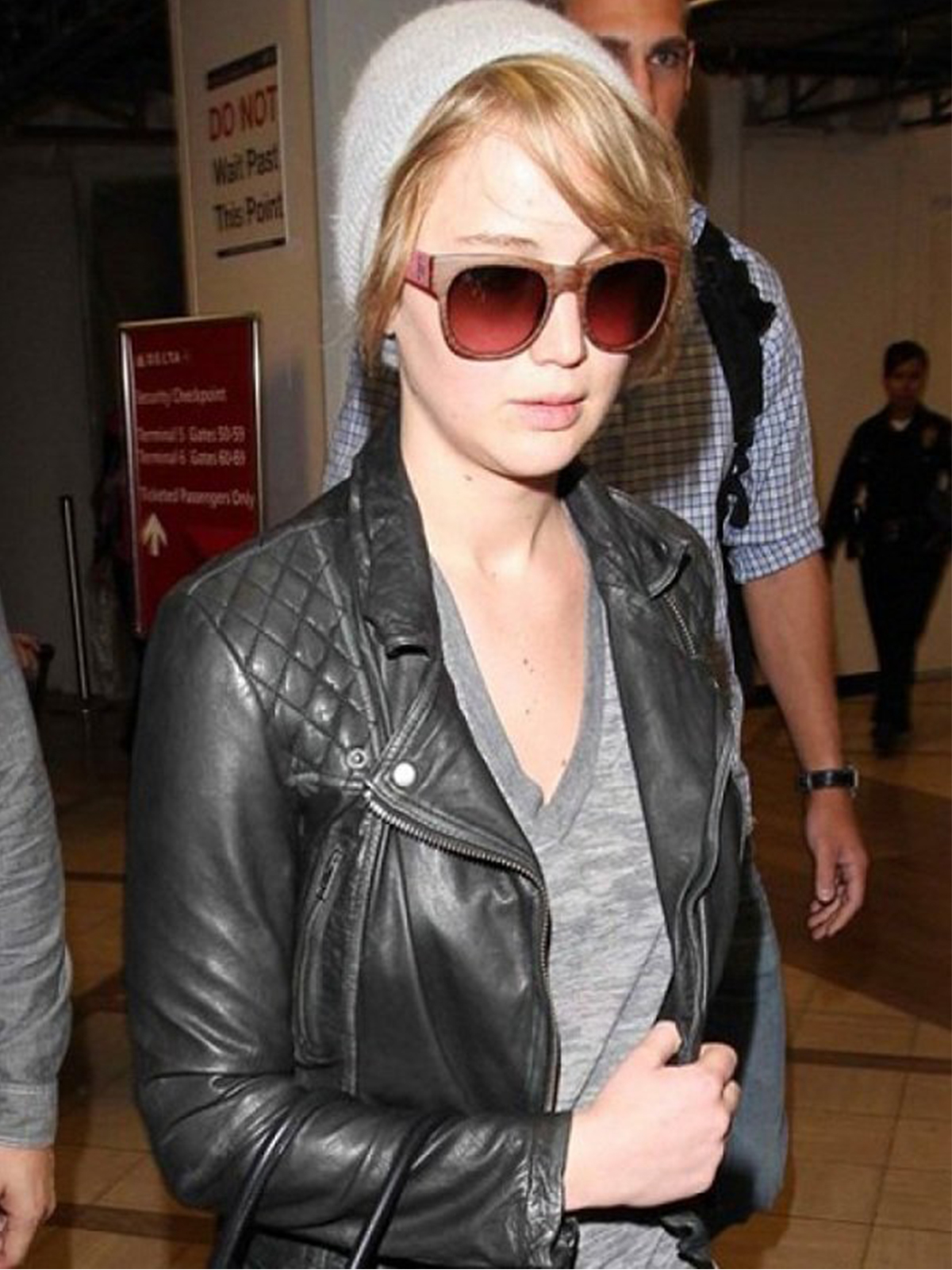 Jennifer Lawrence Moto Biker Leather Jacket