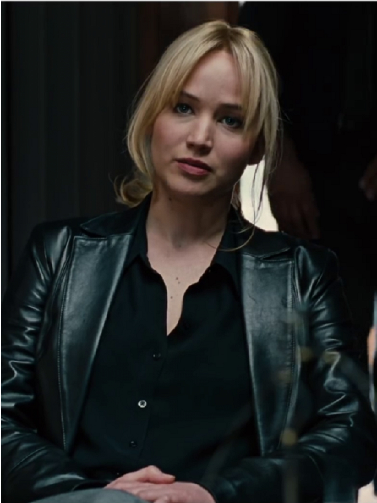 Jennifer Lawrence Joy Genuine Leather Coat