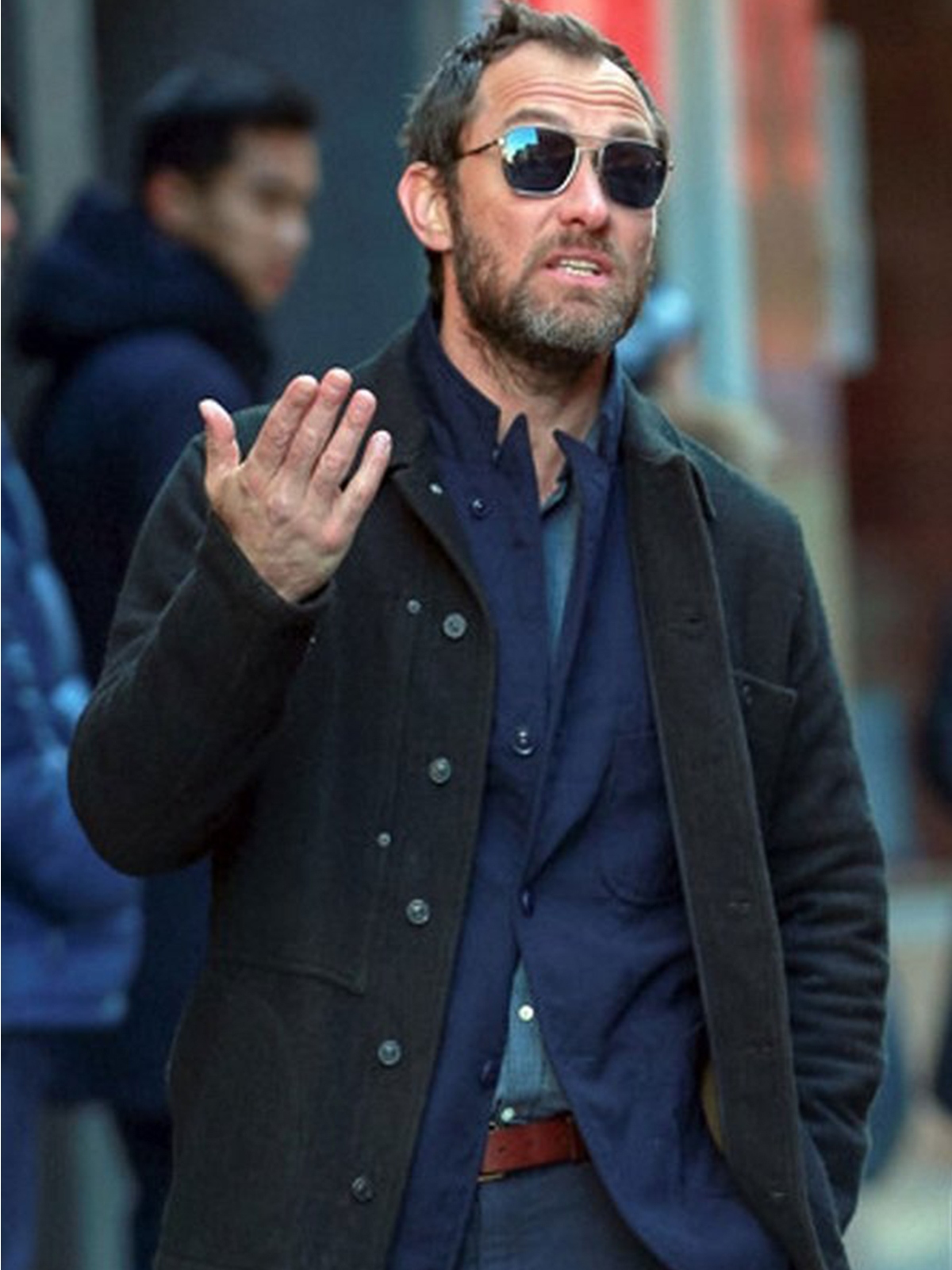 Jude Law The Rhythm Section Black Jacket