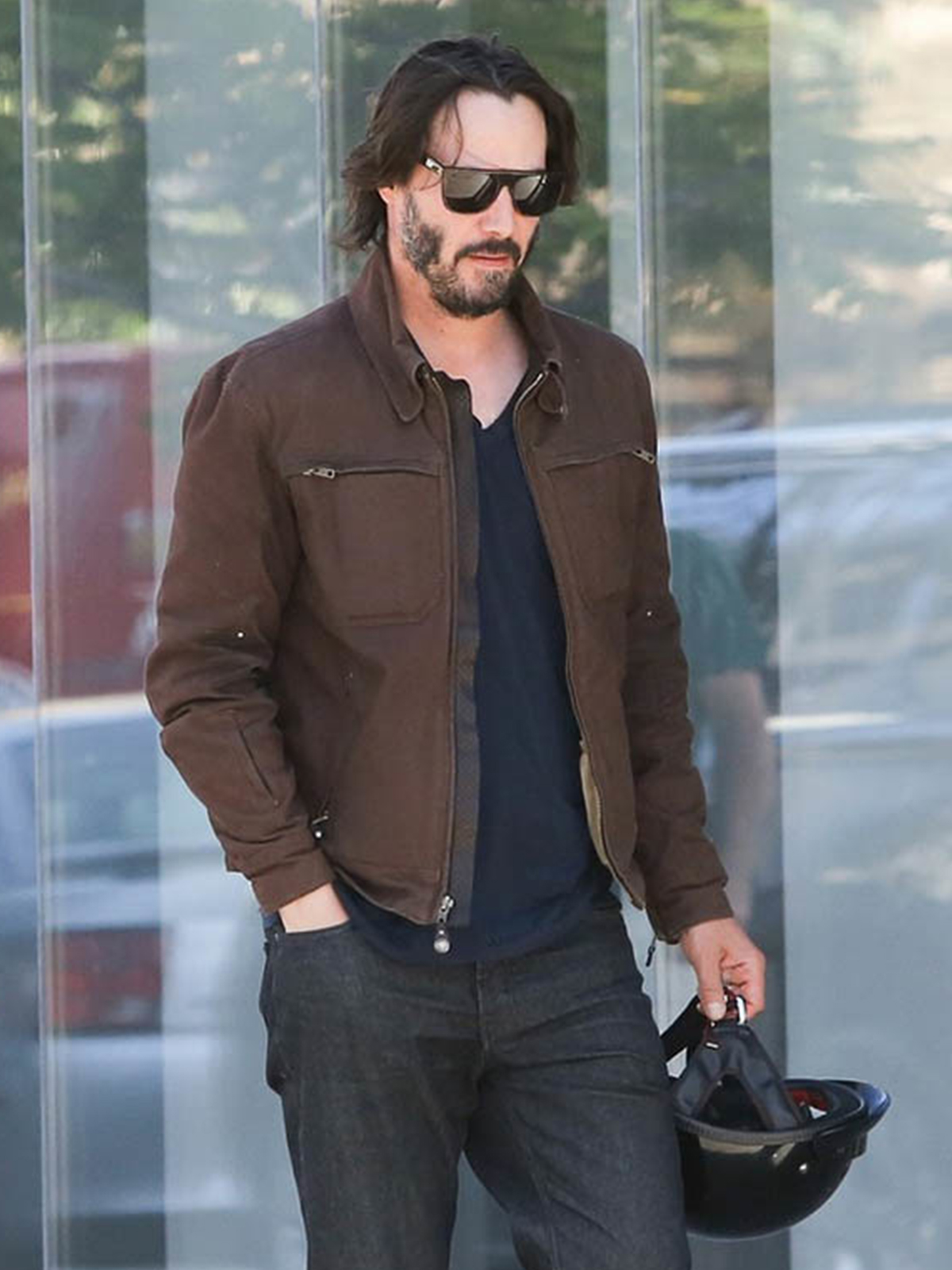 Keanu Reeves Brown Leather Jacket