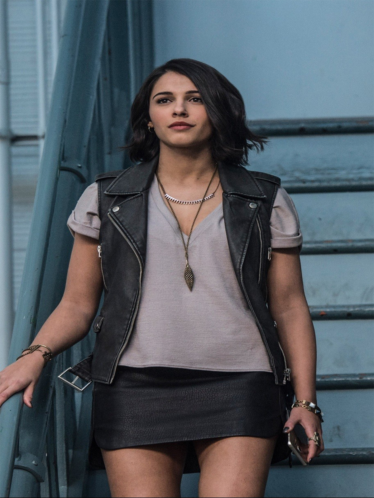 Kimberly Hart Power Rangers Naomi Scott Leather Vest