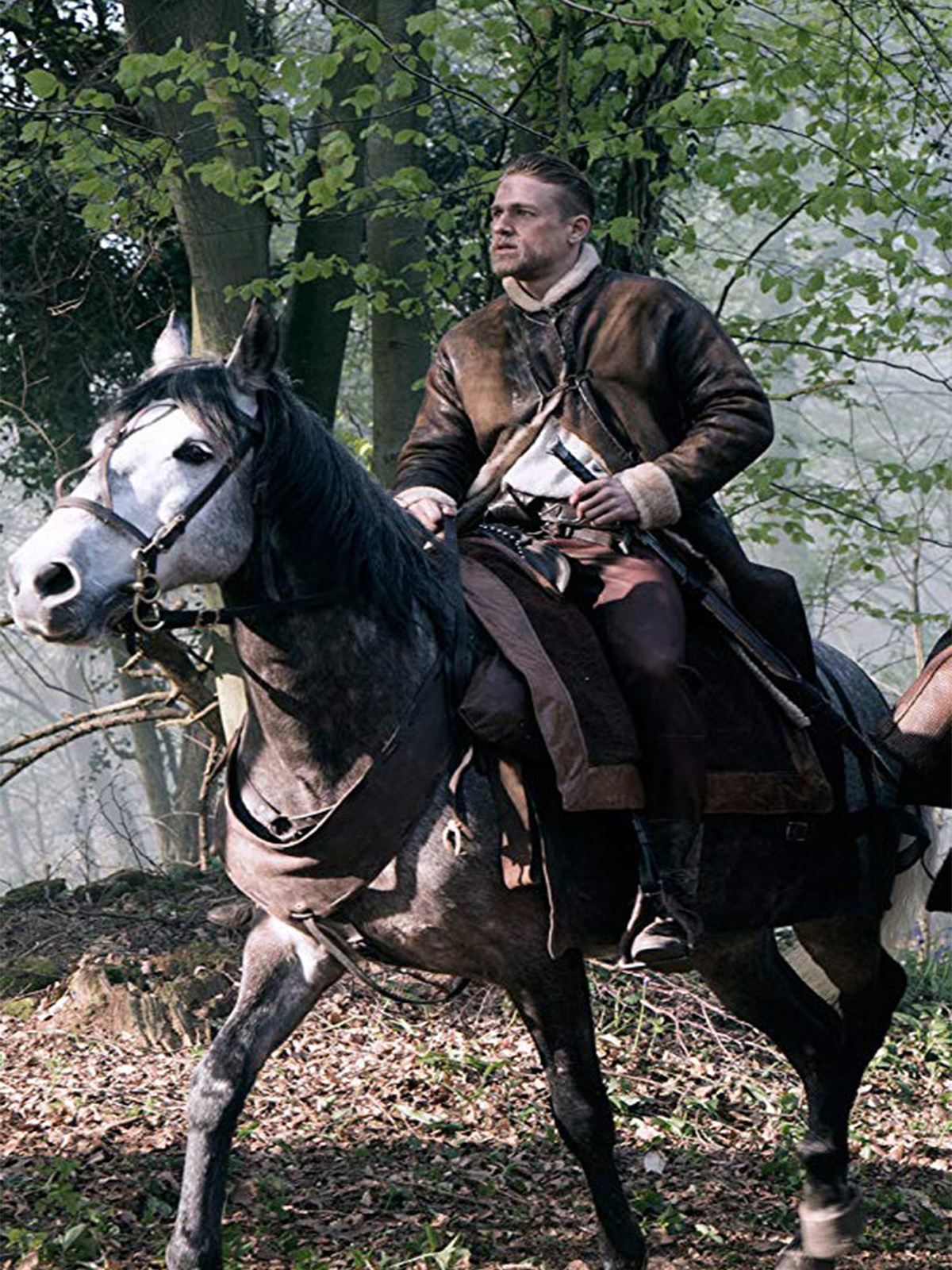 King Arthur Charlie Hunnam Fur Leather Coat