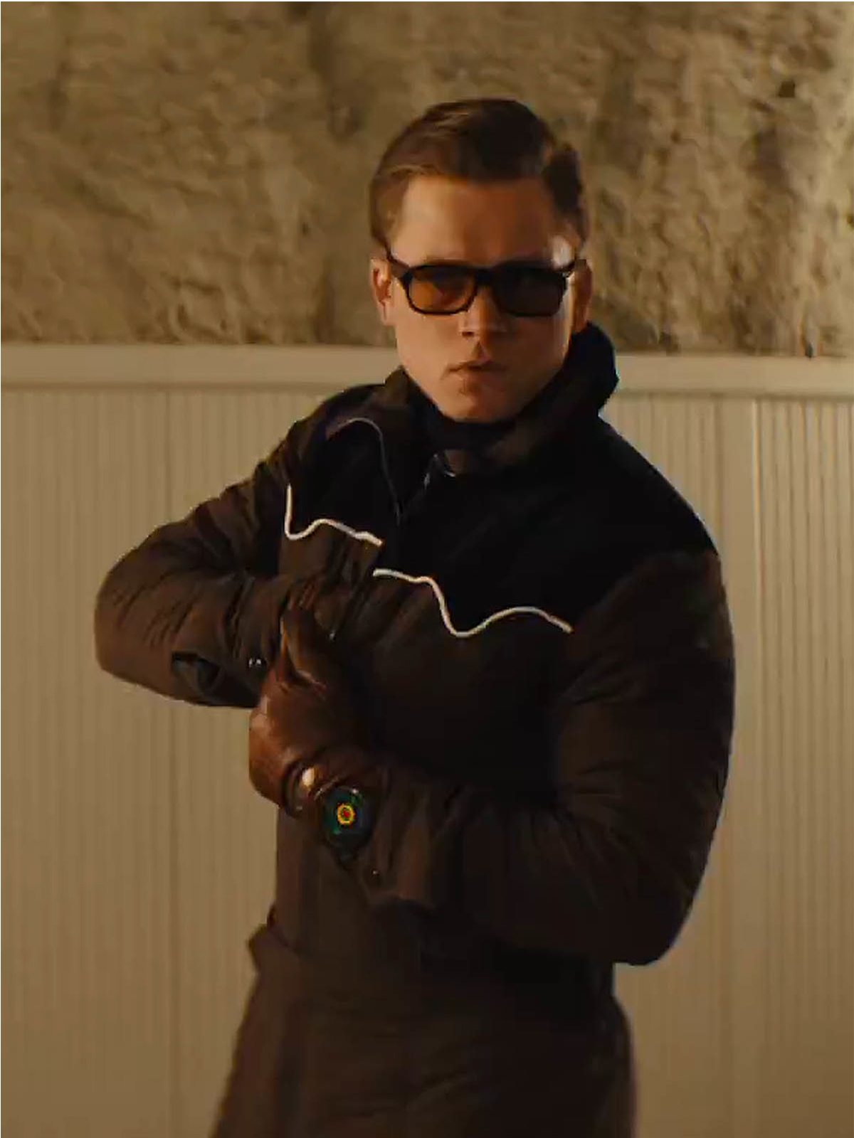 Kingsman 2 Gary Eggsy Unwin Brown Jacket Coat