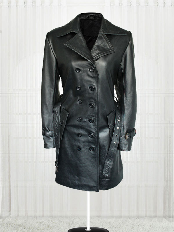 Lauren Pope Black Leather Coat