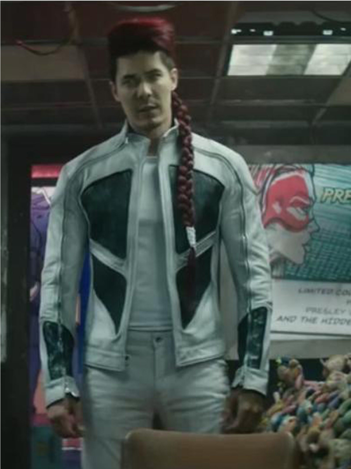 Lewis Tan as Shatterstar Leather Jacket in Deadpool 2