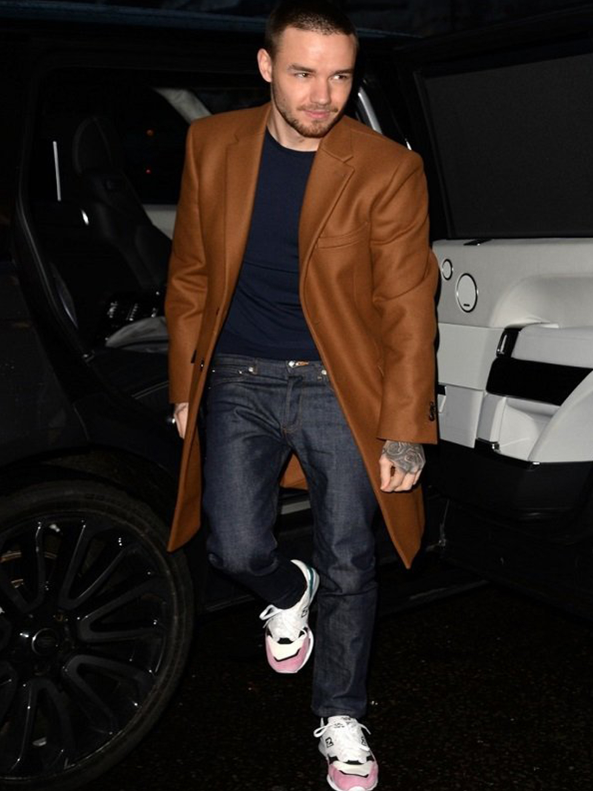 Liam Payne Street Fashion Brown Coat