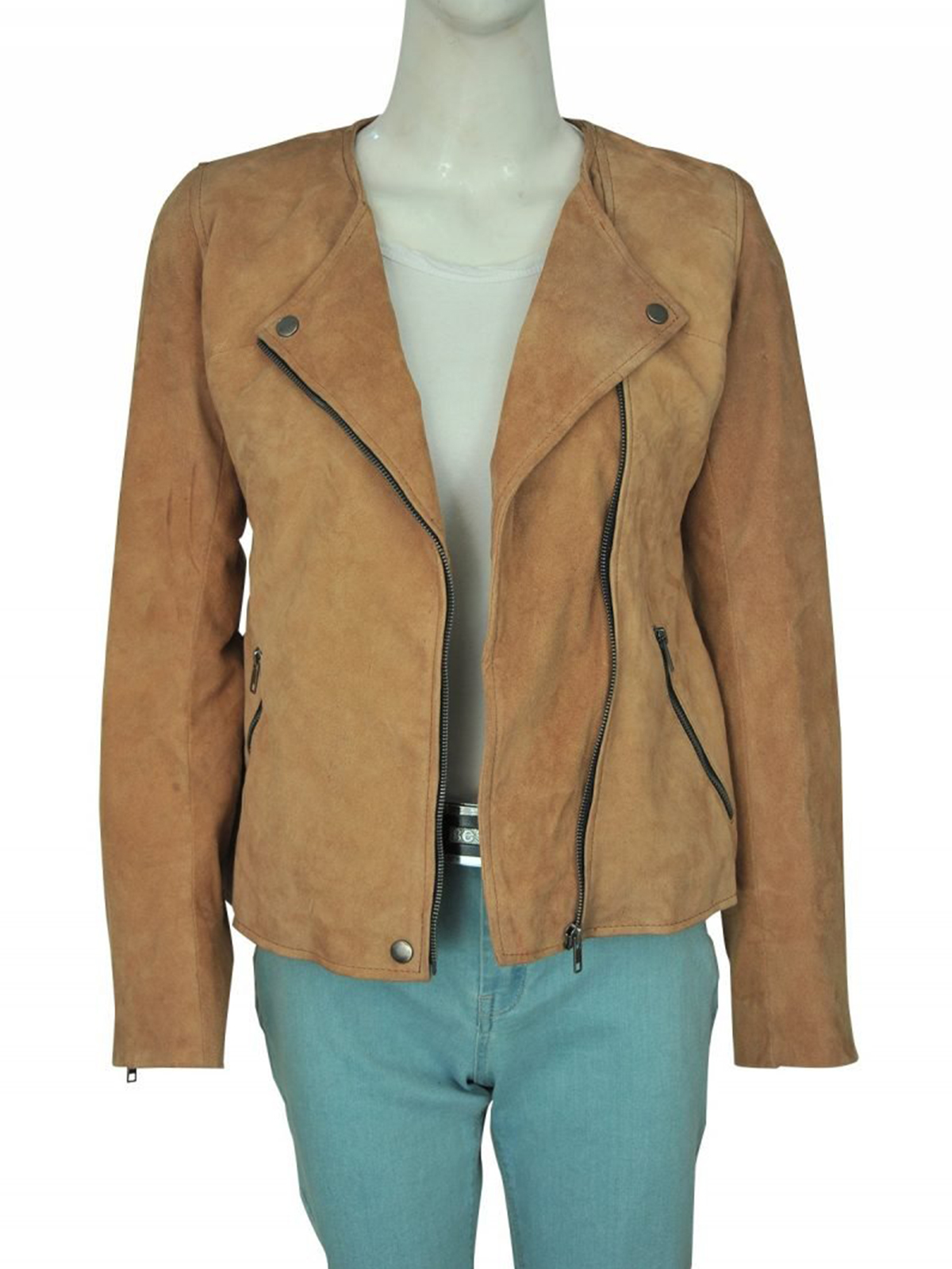 Linda Cardellini Dead to Me Suede Brown Jacket