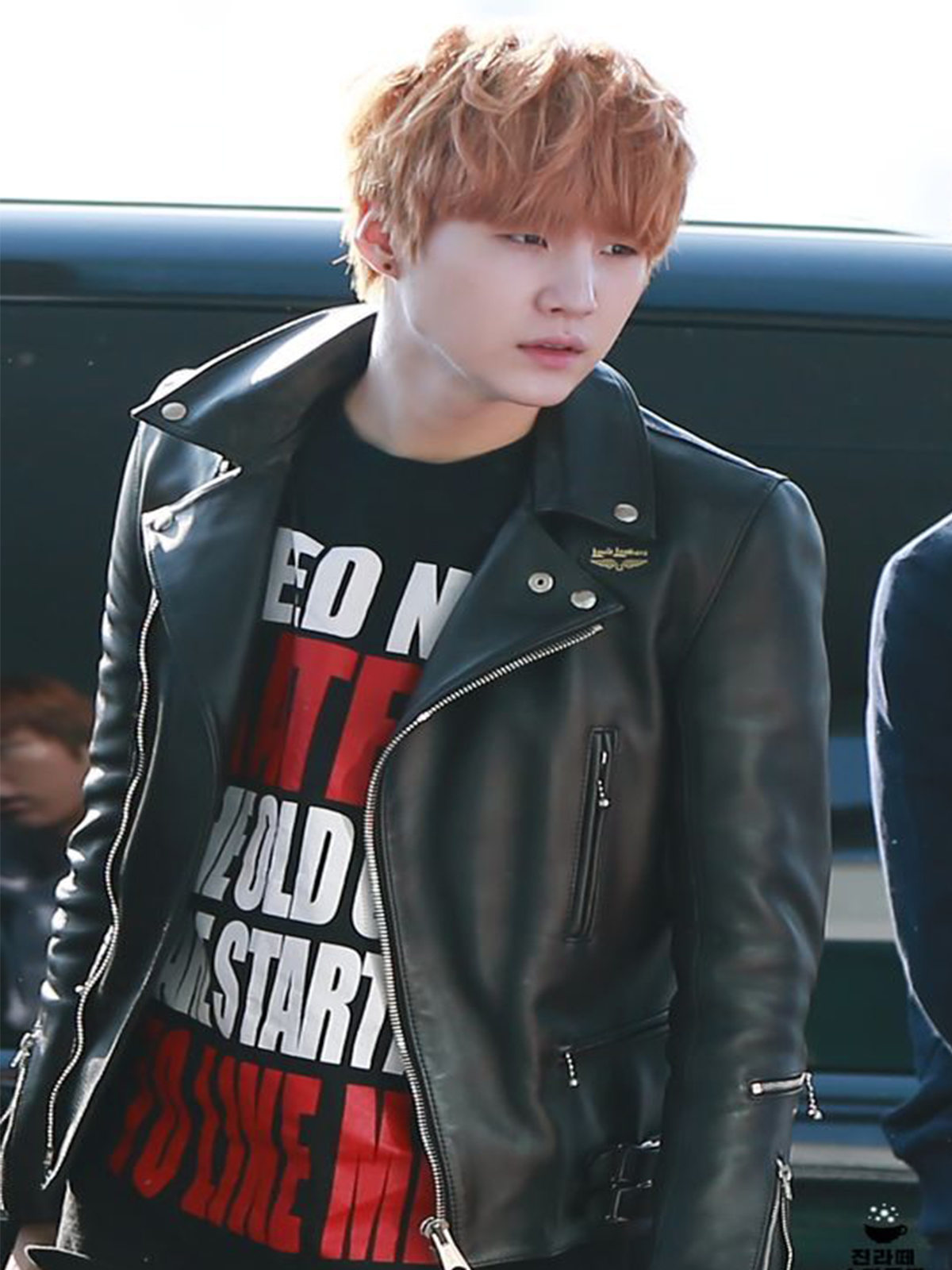 Men's Bts Suga Black Leather Jacket