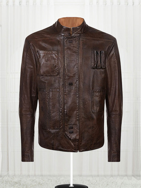 Movie Star Wars Force Awakens Han Solo Leather Jacket