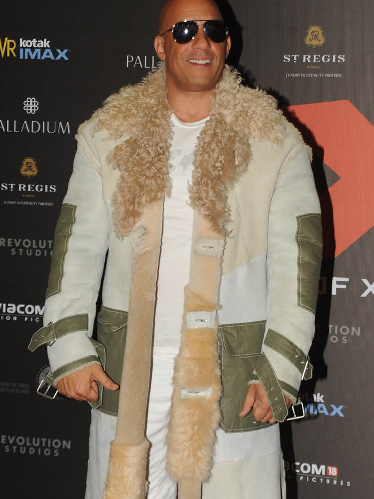 Mumbai Premiere Vin Diesel xXx Movie Fur Coat.