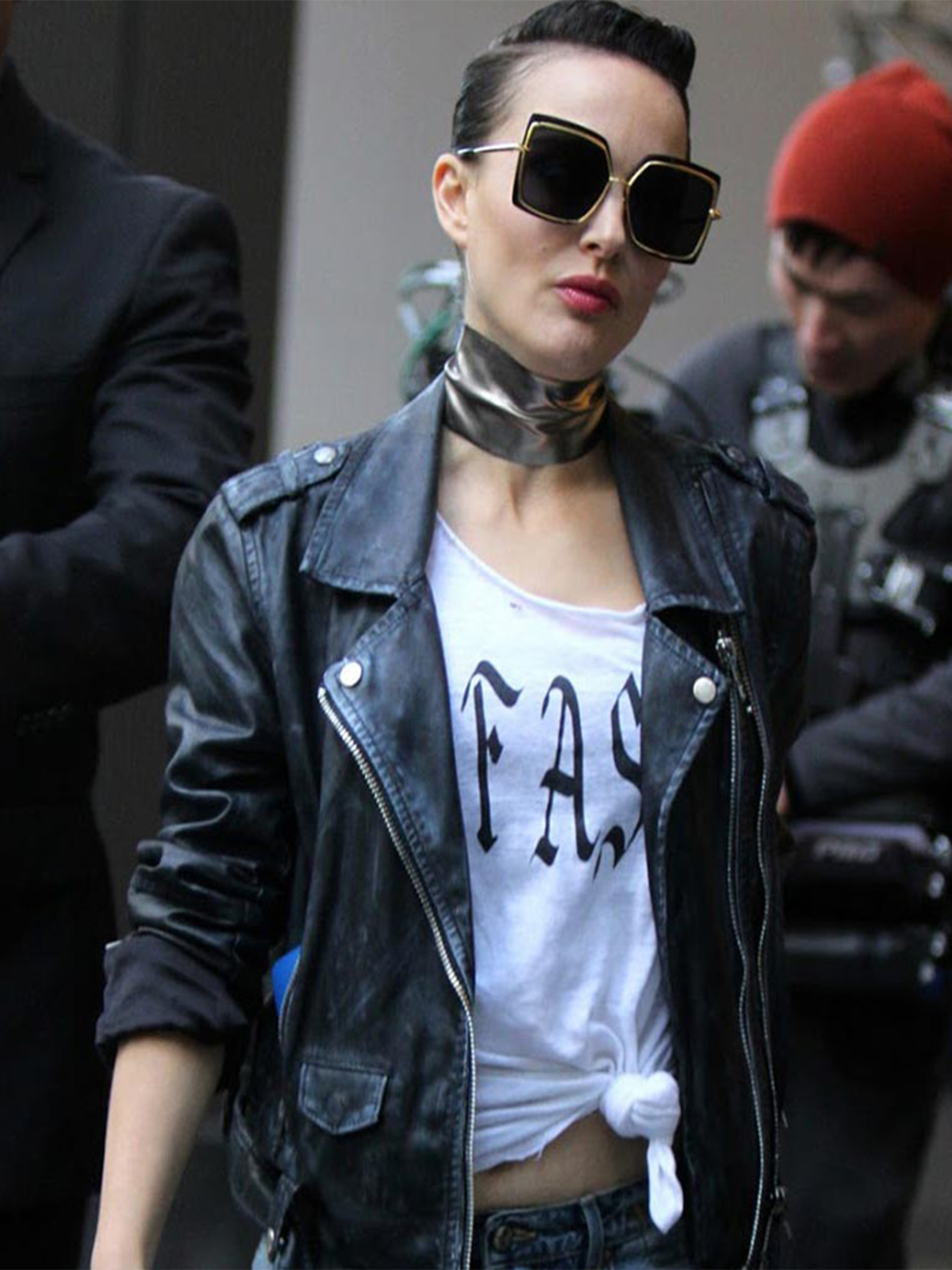 Natalie Portman Vox Lux Celeste Black Biker Jacket