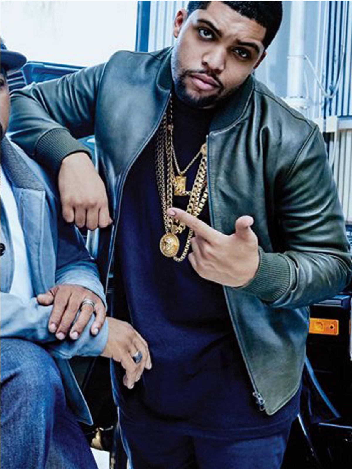 O'Shea Jackson Jr. Den of Thieves Black Leather Jacket