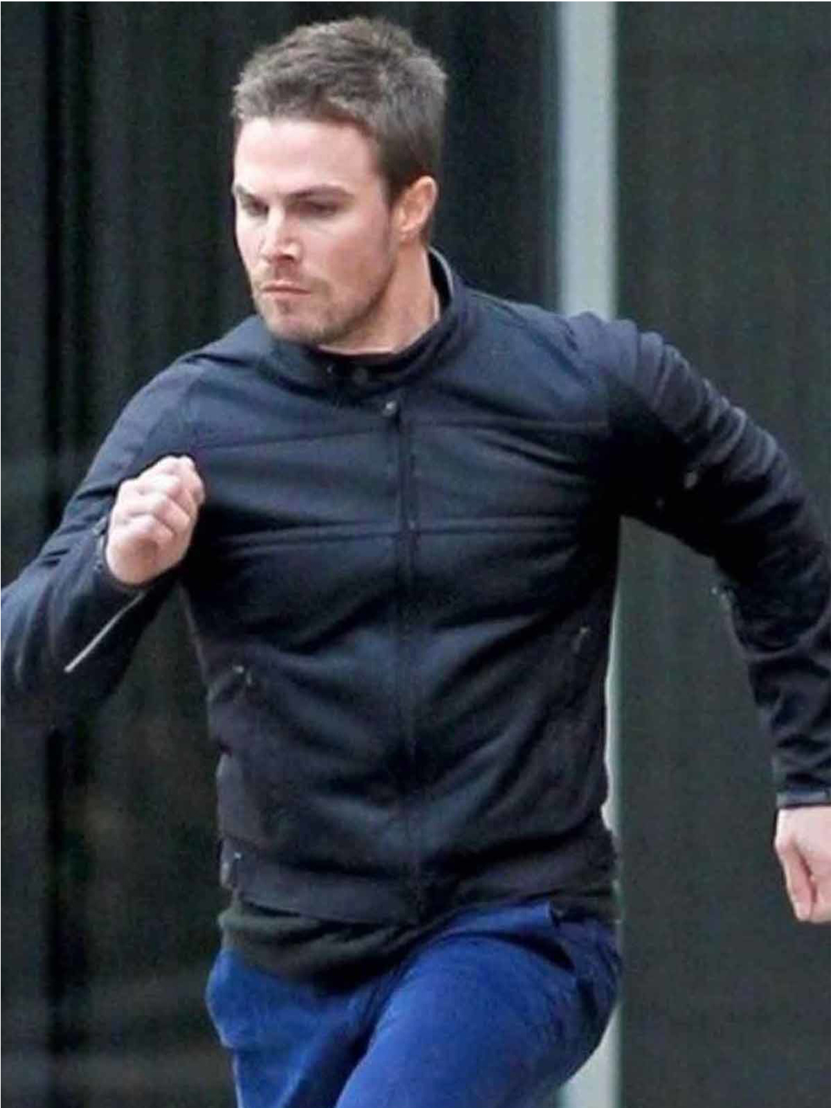 Oliver Queen Arrow Stephen Black Jacket