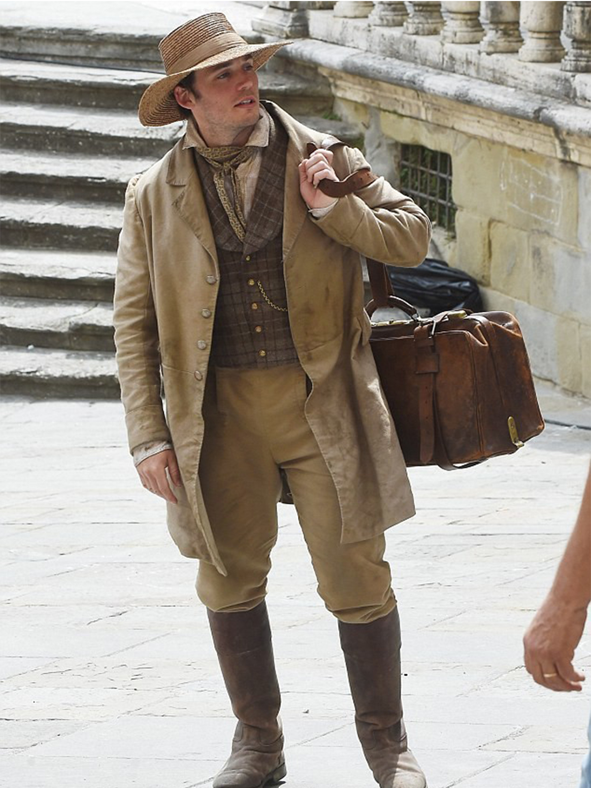 Sam Claflin My Cousin Rachel Gray Coat