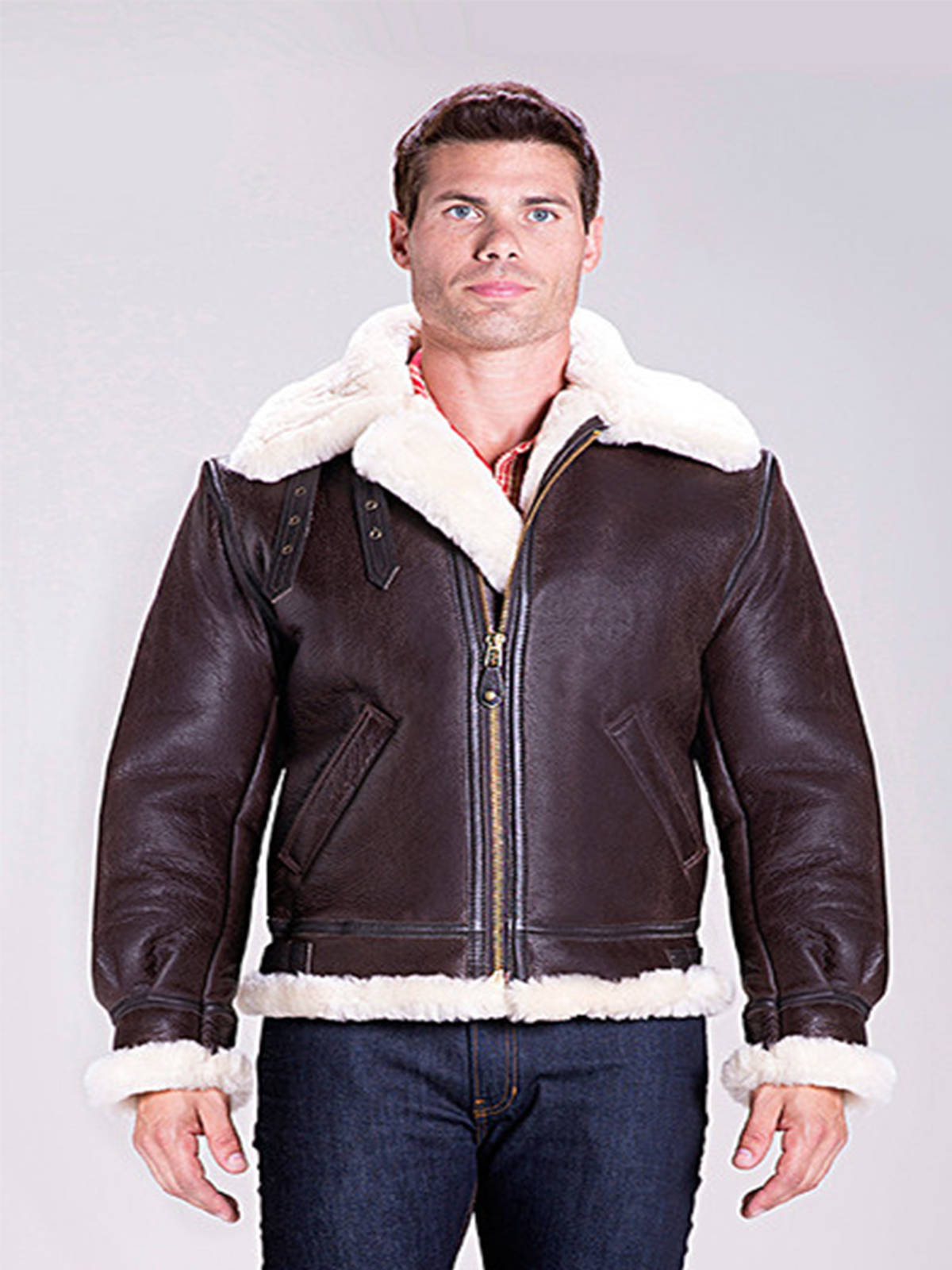 Sheepskin B-3 Leather Bomber Jacket