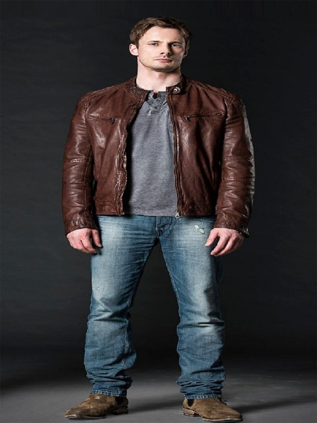 TV Series Damien Leather Brown Jacket