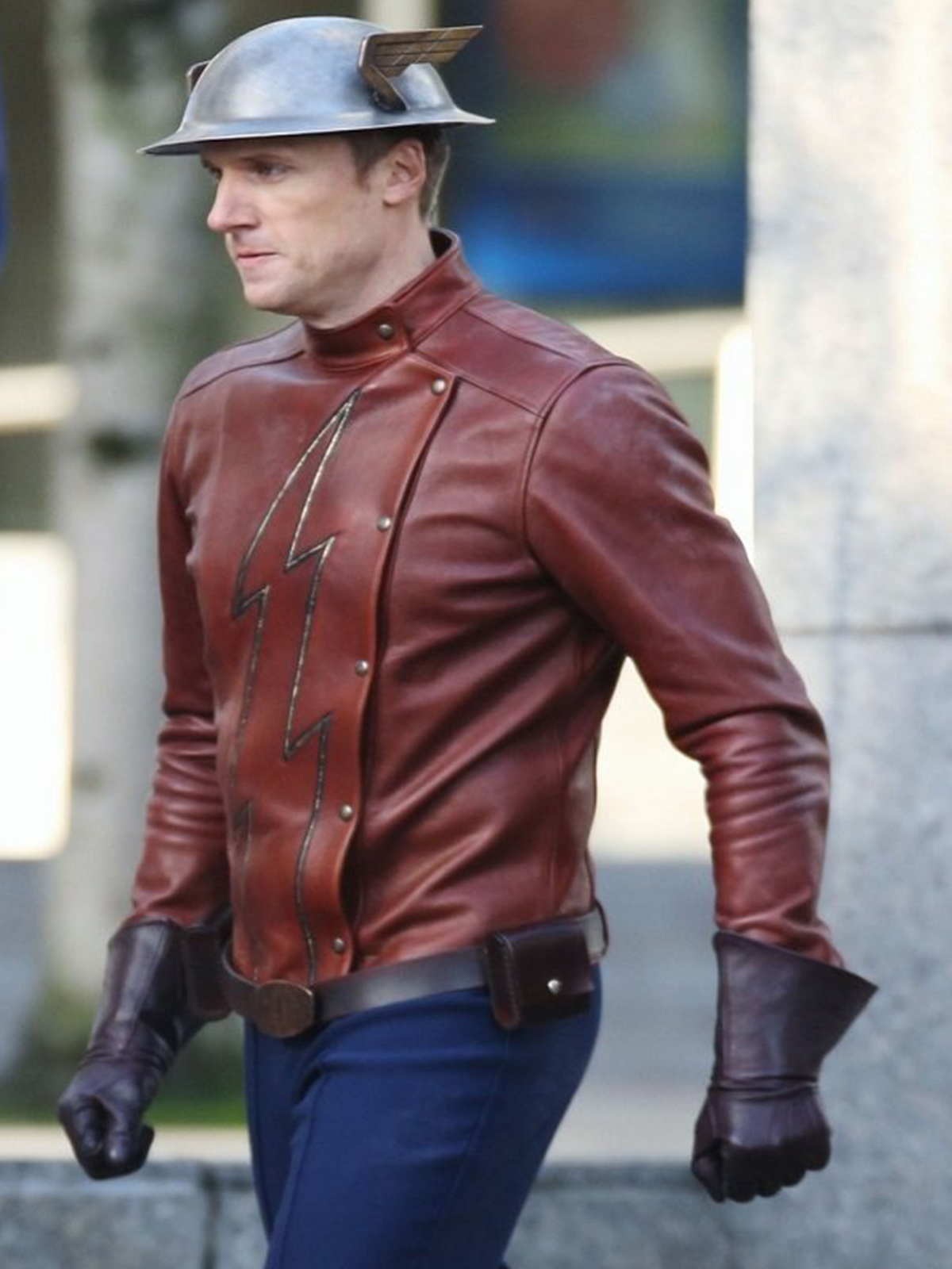 Teddy Sears The Flash Jay Garrick Leather Jacket