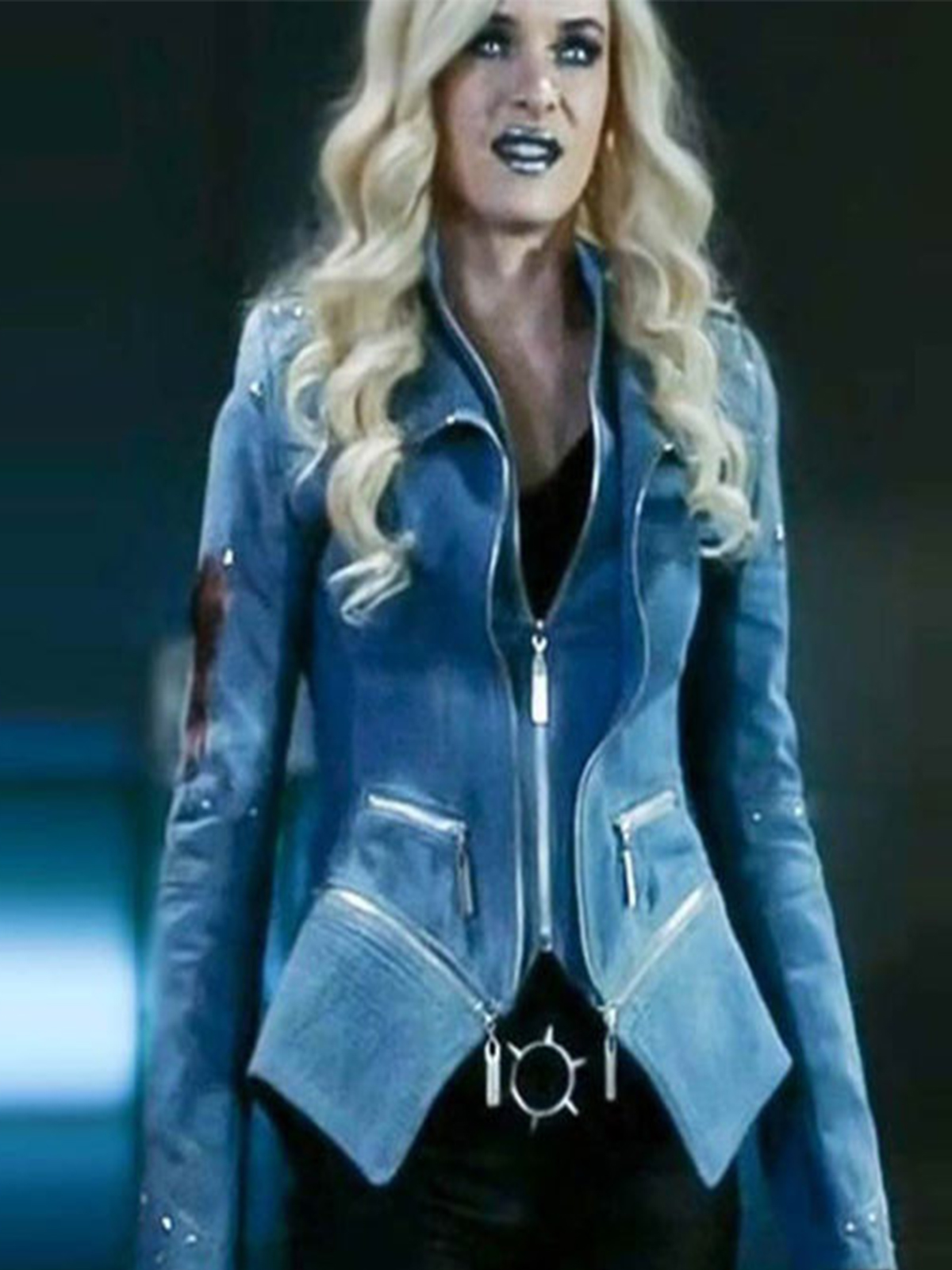 The Frost Blue Color Denim Jacket For Women