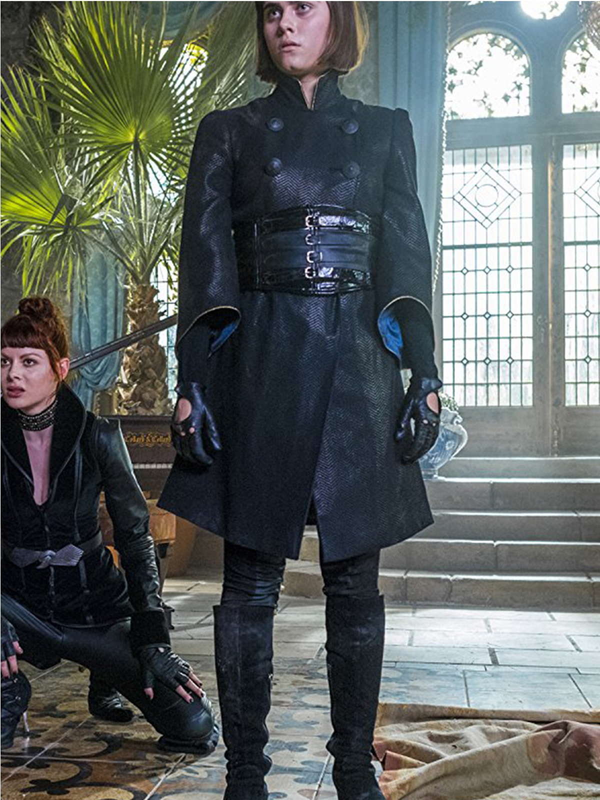 Tilda Ally Ioannides Black Coat in Into The Badlands